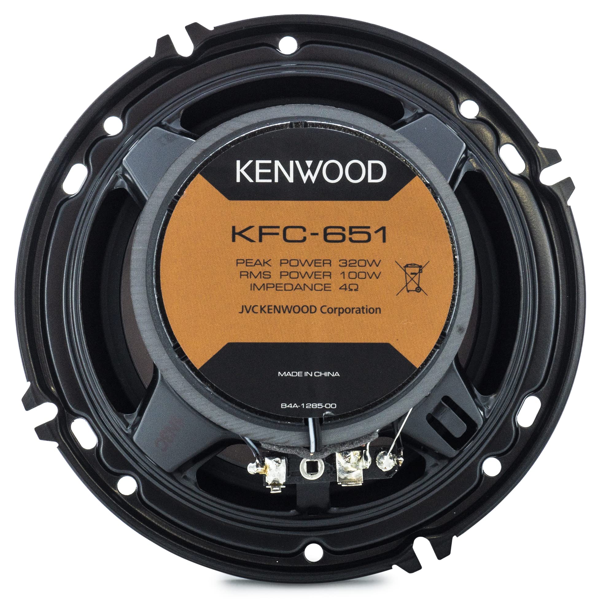Kenwood Kfc 651 Concert Series Car Speakers (Pair)   6.5'' 2 Way Speakers, 320W (100 Rms), 4 Ohm Impedance, Polypropylene Woofer