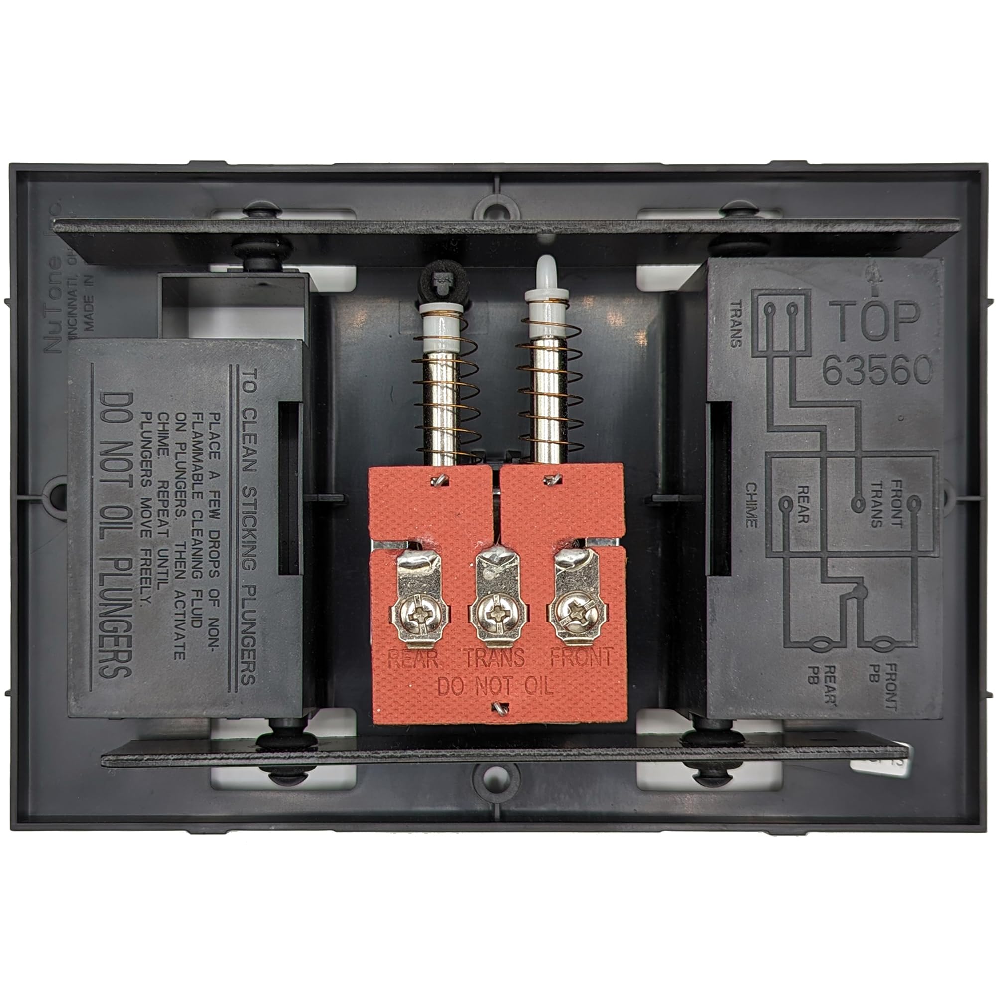 Broan Nutone Doorbell Chime Mechanism Assembly, Fits Most Nutone Models, 6.75    L X 4.75    W X 1.75    H, Black
