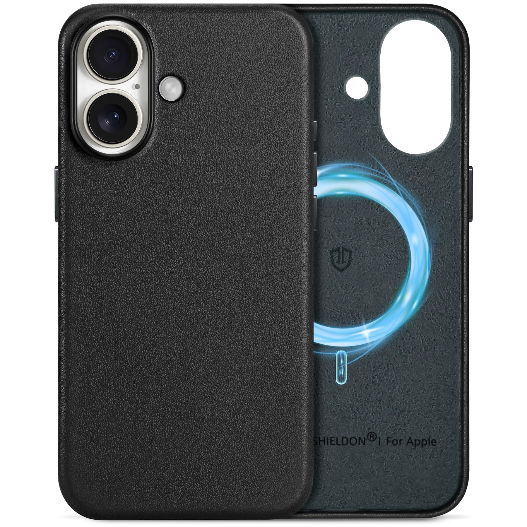 SHIELDON Genuine Leather Case for iPhone 17 6.3 Inch 2025 | Compatible with Magsafe, Magnetic Wireless Charging, Anti-Scratch, S
