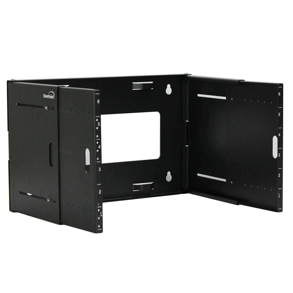 Navepoint 6U Patch Panel Bracket Wall Mount Patch Panel Rack For 19    Networking Equipment   Expandable Mounting Depth 9.5    T