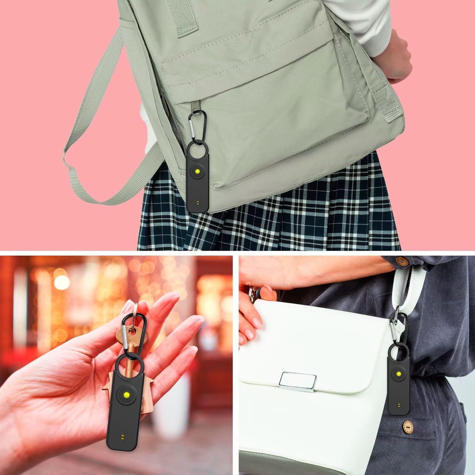 Personal Safety Alarm For Women By Women Siren Self Defense For Women,Led Strobe Light ,135Db Siren Personal Alarm For Women, Ch