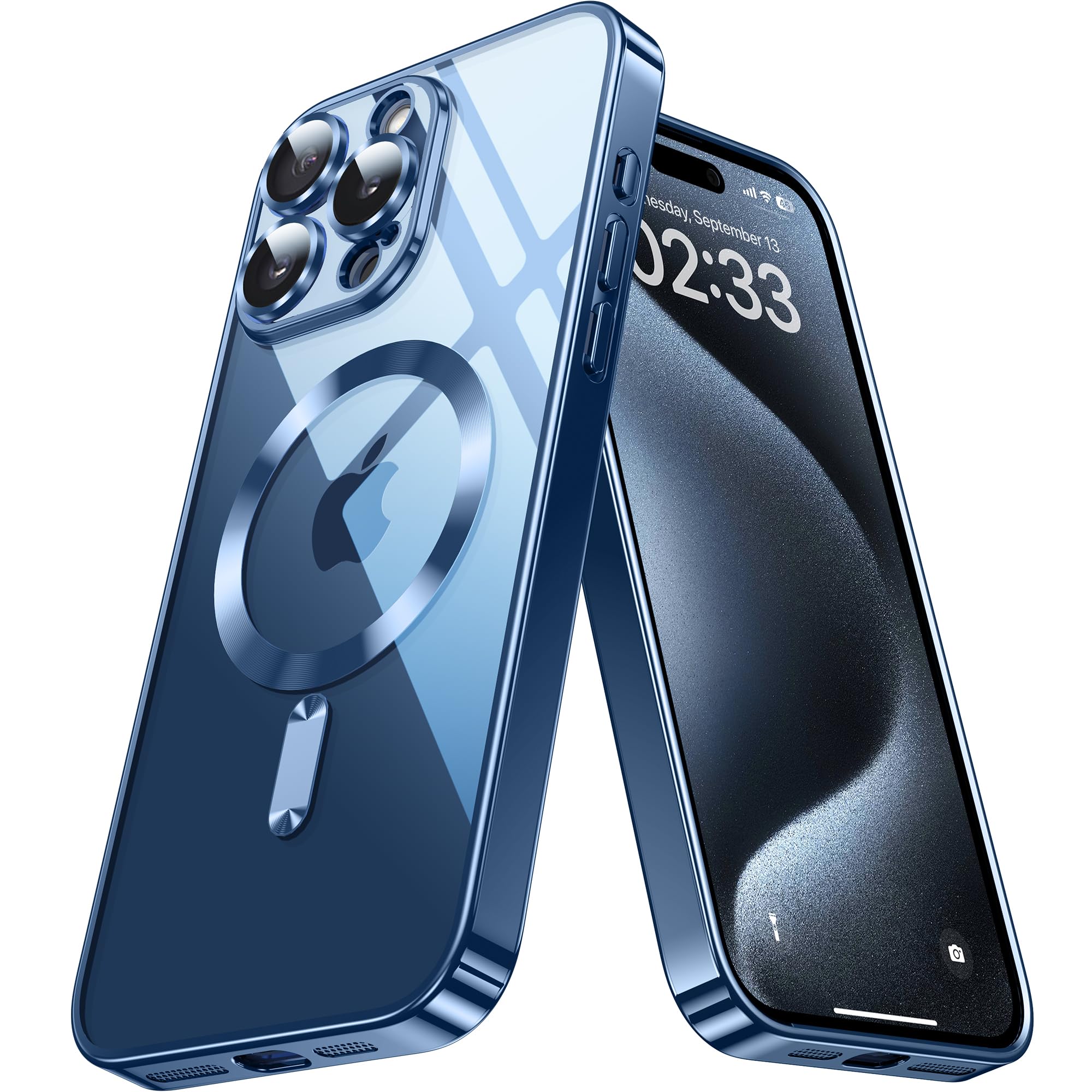 Waldeng Official Color Match For Iphone 15 Pro Case With Integrated Camera Lens Protector, [Compatible With Magsafe][Mil Grade S