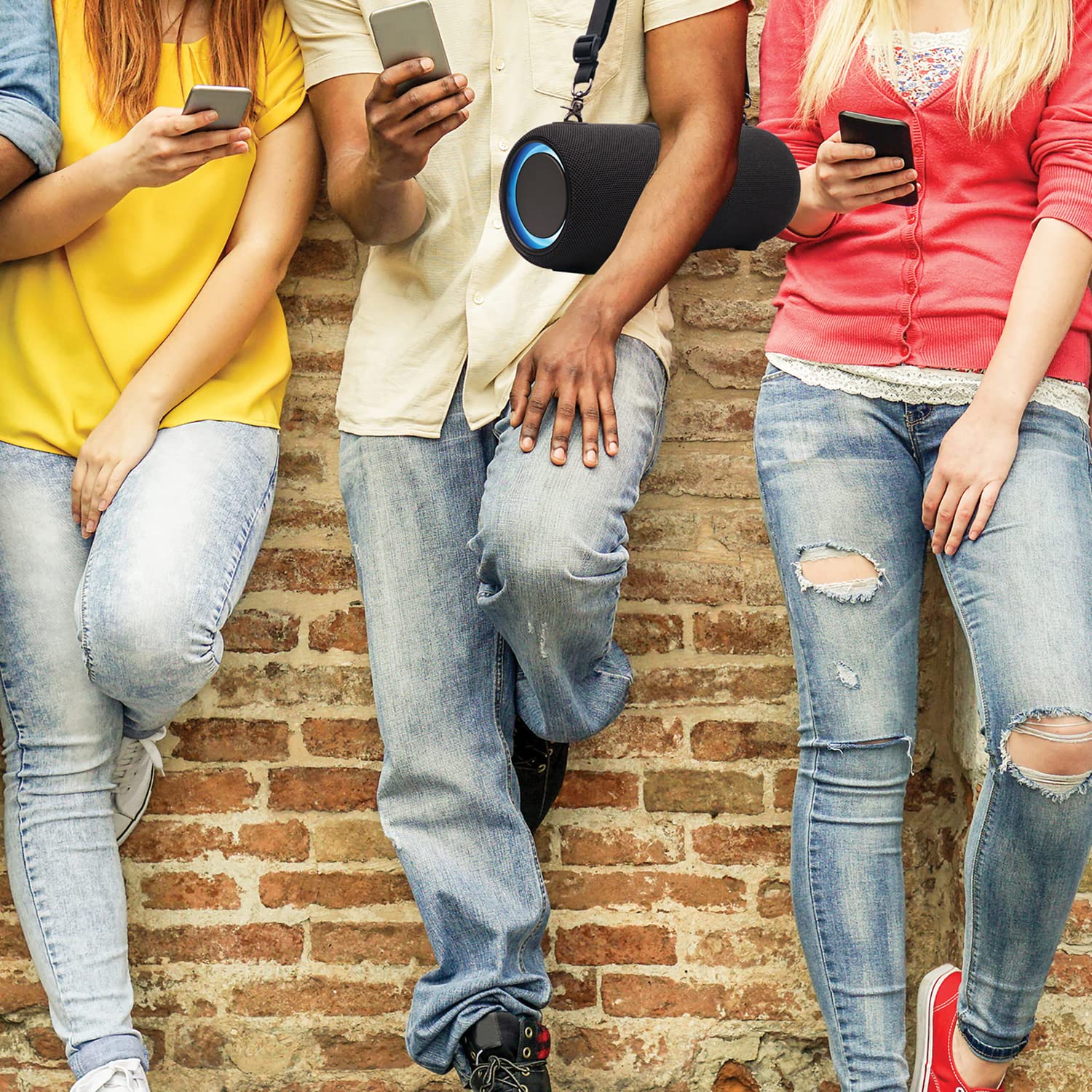 Supersonic Iq Sound Iq 2323Bt 2 X 3 Inch Portable Bluetooth Fabric Speaker With Tws, Voice Control, Clear Sound, Rgb Lights, Wat