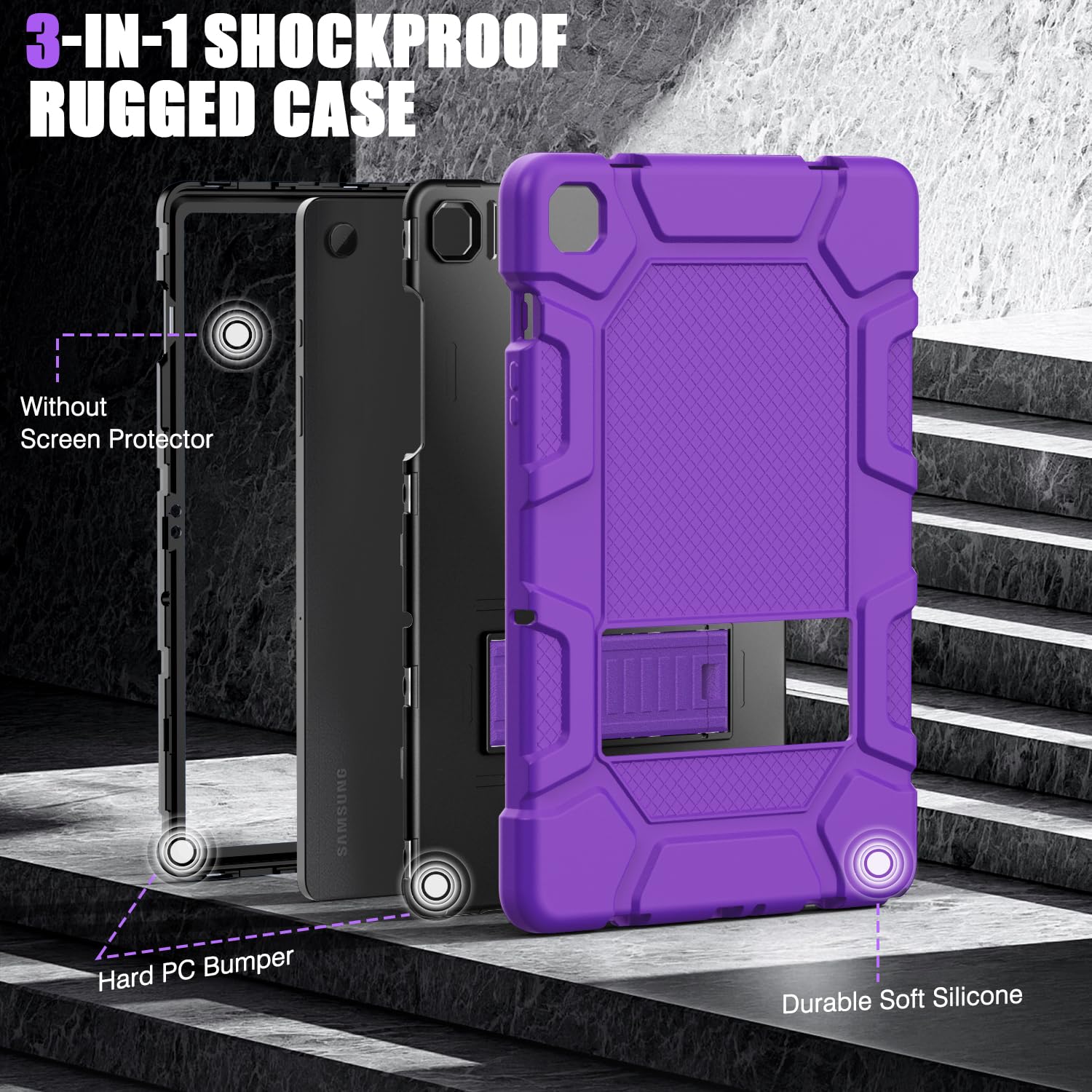 Azzsy Case For Samsung Galaxy Tab A9+/A9 Plus 11    2024 Model (Sm X210/X216/X218), Heavy Duty Shockproof Rugged High Impact Pro