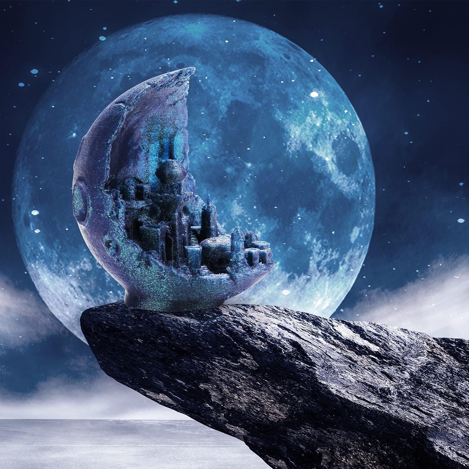 Amolen Pla 3D Printer Filament,Pla Filament 1.75Mm Shiny Filament Color Change Purple Blue,3D Printing Filament 1Kg/2.2Lb