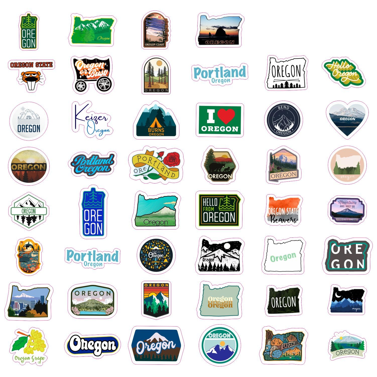 Oregon Stickers And Decals For Water Bottles & Laptop, Scrapbook   Oregon Gifts And Souvenirs Laptop Decals
