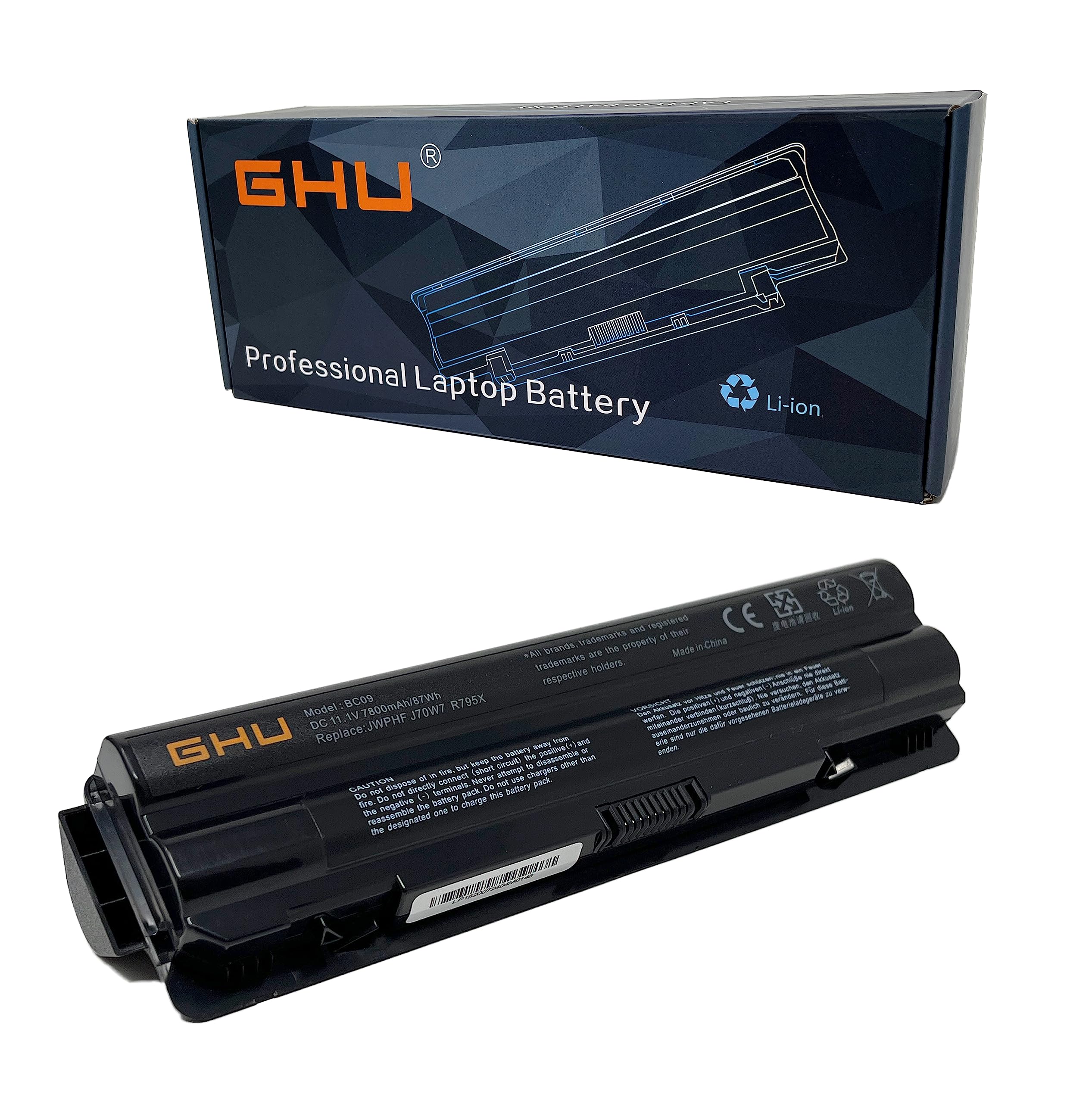 Ghu New Battery 87 Wh 9 Cell Jwphf R795X Compatible With Dell Xps Laptops 14 L401X 15 L502X L501X 17 L702X L701X 61Yd0 P/N P11F
