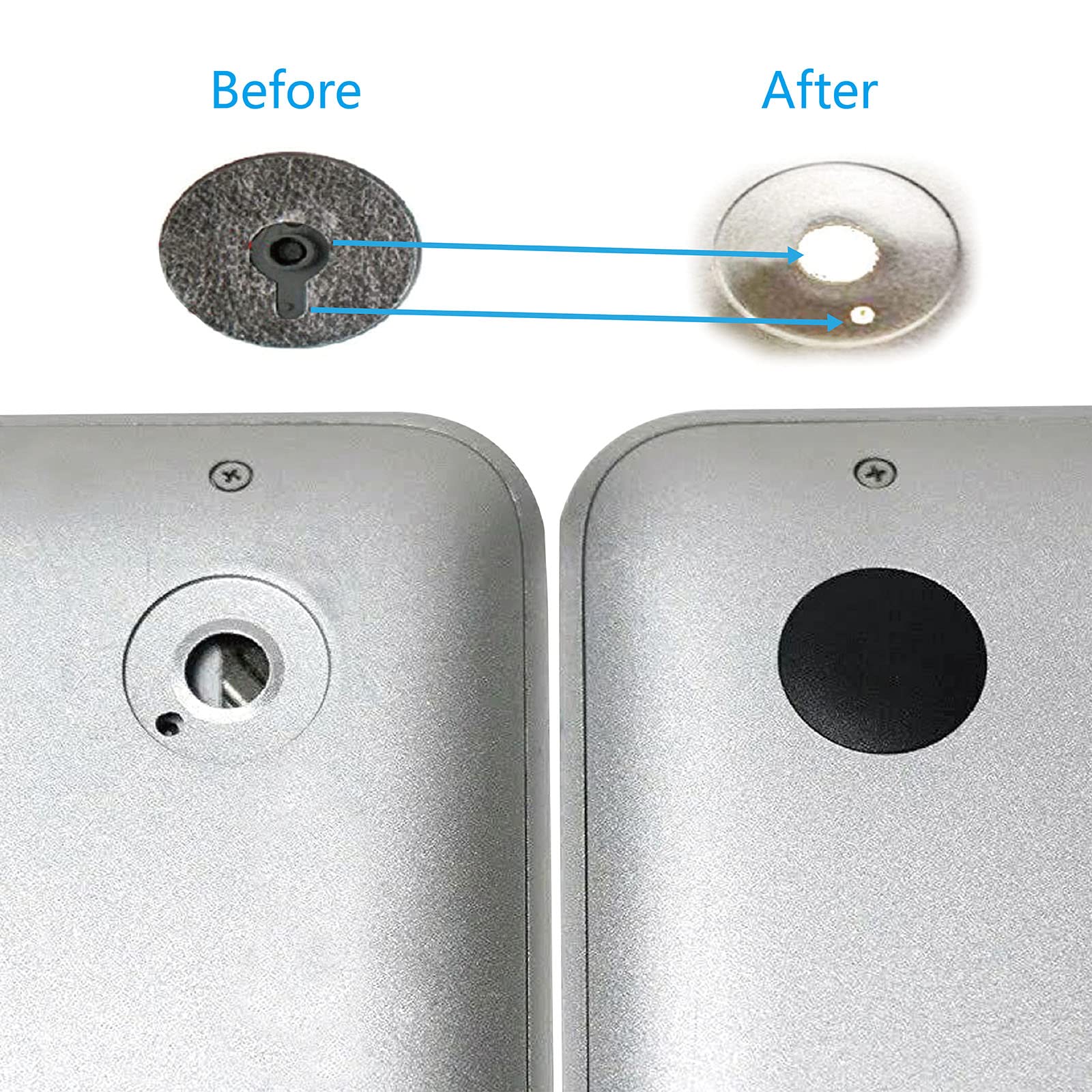 4 Pcs Bottom Base Rubber Feet Replacement For Macbook Pro Retina A1425 A1502 A1398 13'' 15''(Black)