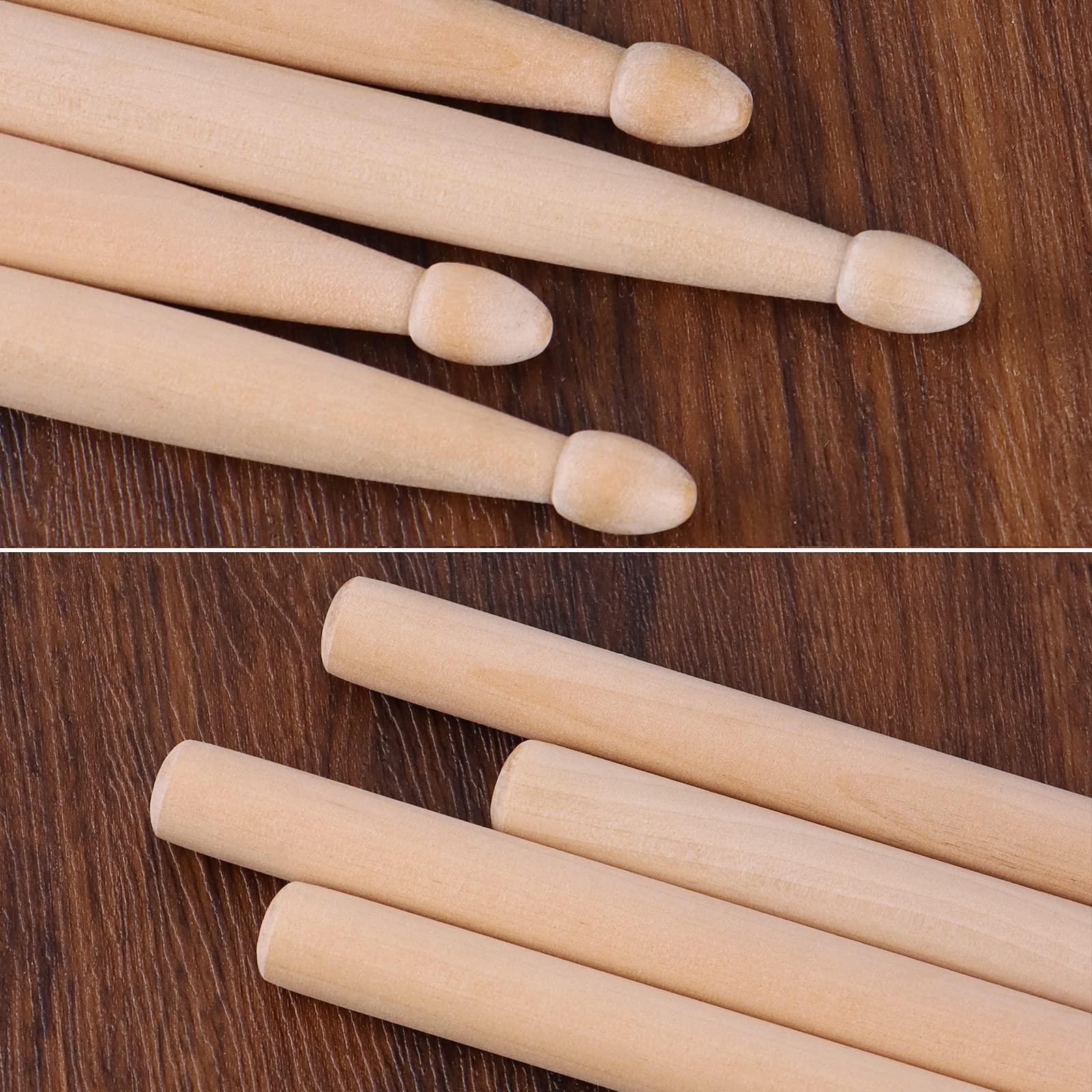 Oieton 2 Pairs Drum Sticks 5A Classic Maple Wood Drumsticks Wood Tip Drumstick For Adults Kids And Beginners
