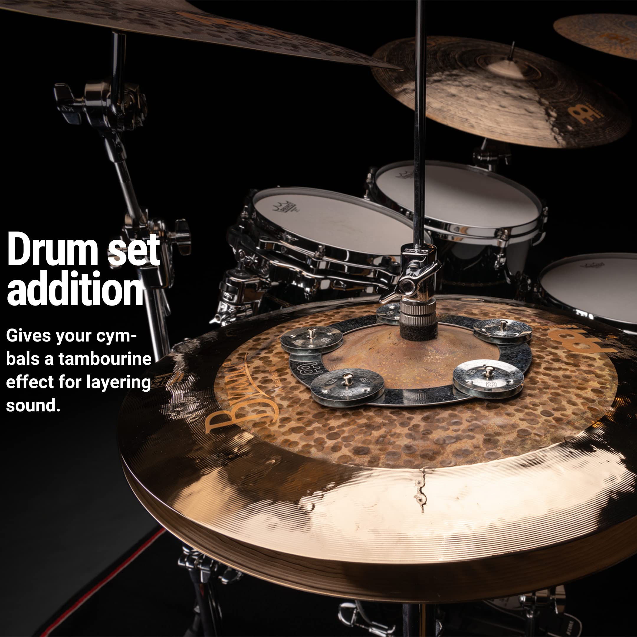 Meinl Cymbals Dry Ching Ring Tambourine Jingle Effect   Not Made In China   For Hihats, Crashes, Rides And Stacks (Dcring)