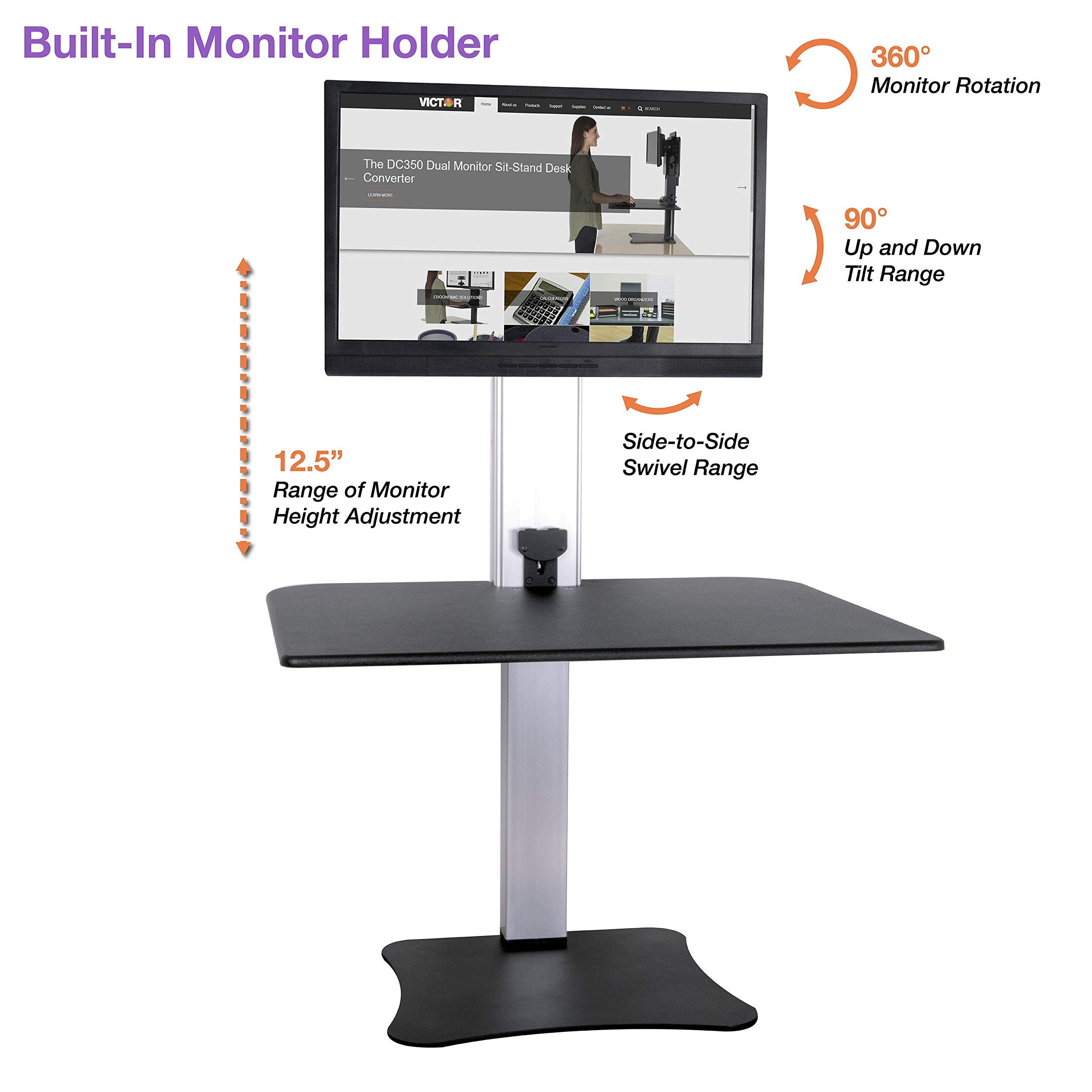 Victor Dc400 Electric Standing Desk,28 W