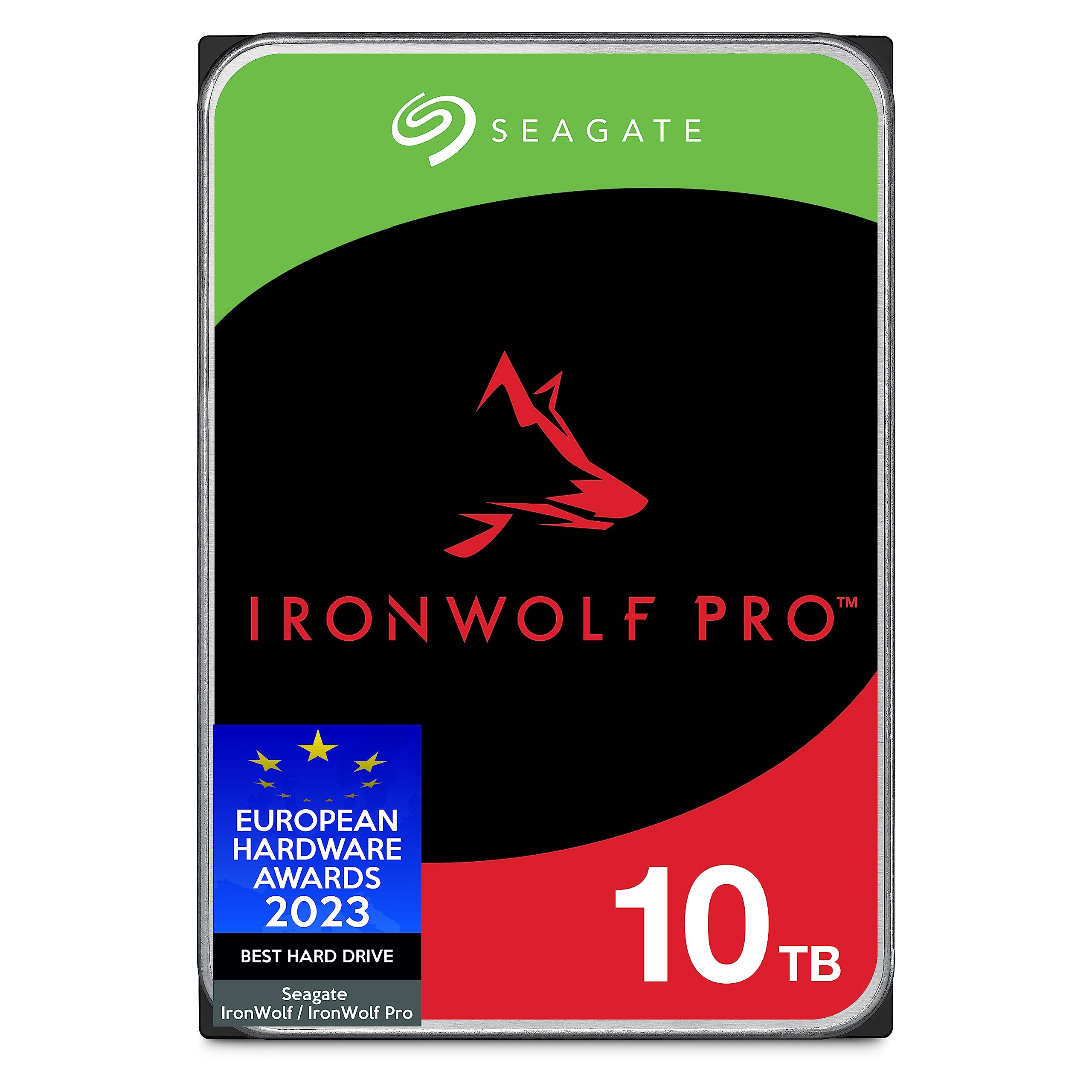Seagate IronWolf Pro 10TB NAS Internal Hard Drive HDD �CMR 3.5 Inch SATA 6Gb/s 256MB Cache for RAID Network Attached Storage, Data Recovery Service � Frustration Free Packaging (ST10000NEZ008)