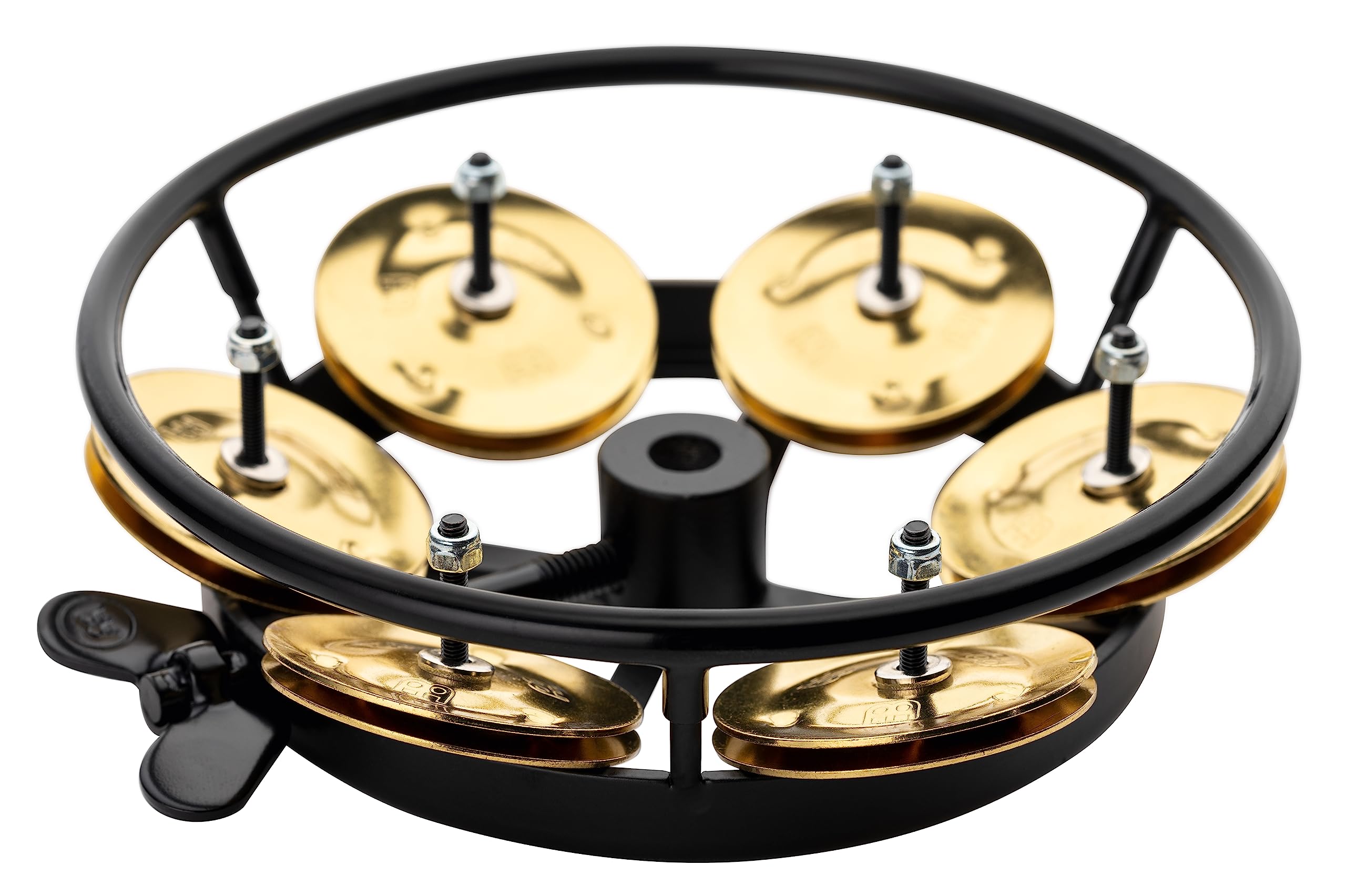 Meinl Percussion Thh1B Bk Professional Series Hi Hat Tambourine, Single Row Brass