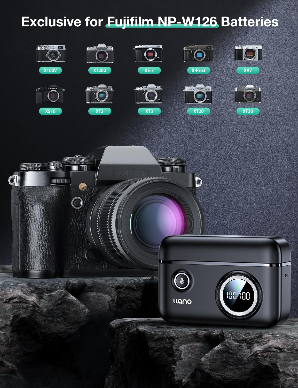 Llano 2 Pack Np W126S Batteries And Fast Charger For Fujifilm Xt30Ii X100Vi Xs10 Xt3 Xt2 Xt1 Xt30 Xt20 Xt10 X100V Xt200 Xt100 X1