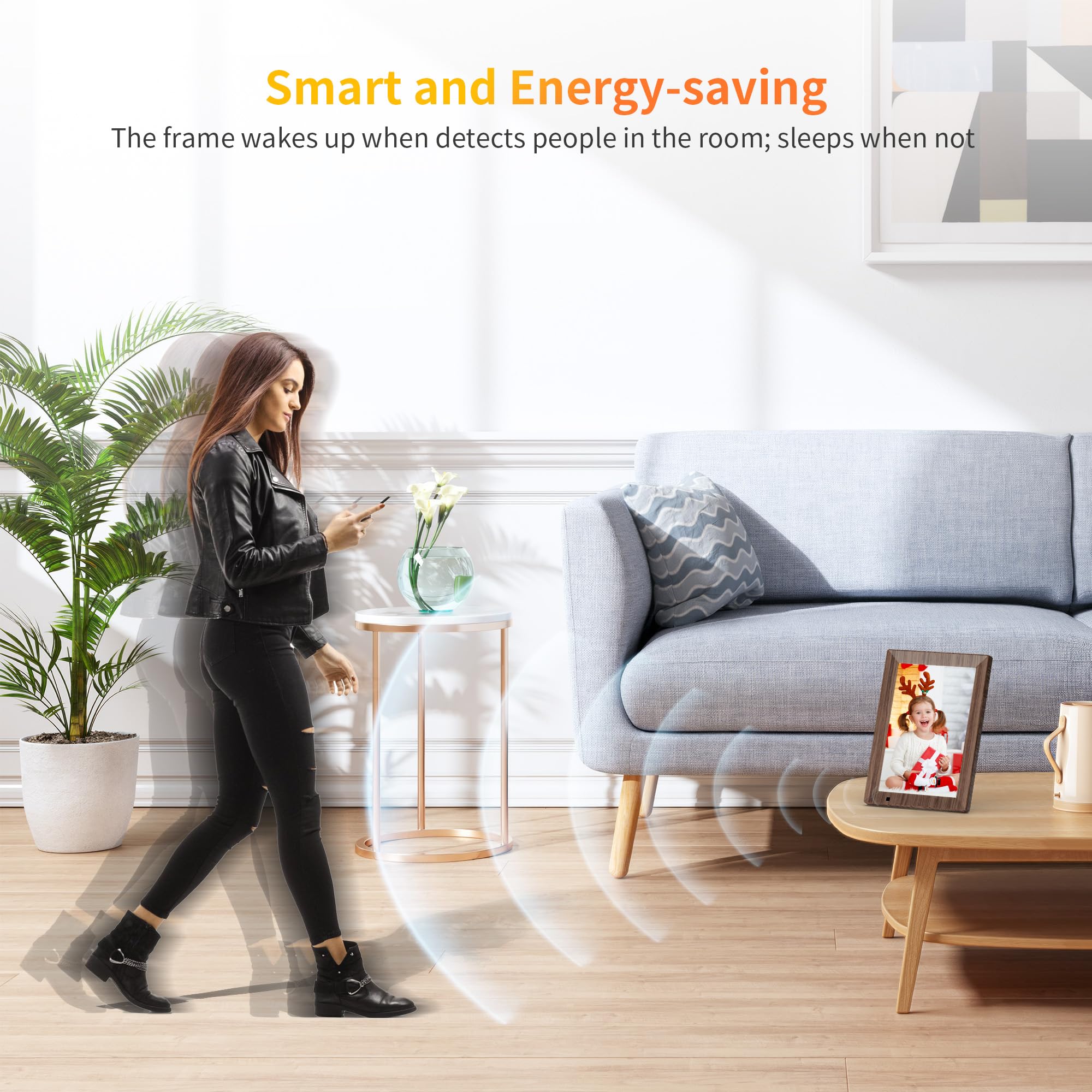 Haovm 10.1 Inch Smart Wifi Digital Picture Frame,1280X800 Hd Ips Touch Screen,64Gb Large Storage,2Gb Ram,Wifi Digital Photo Fram