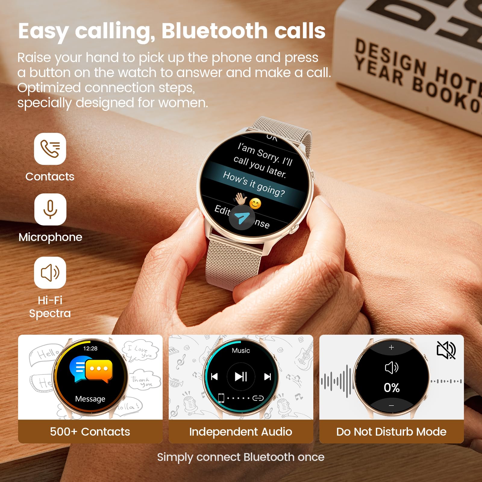 Sloksfil Smart Watches For Women With Menstrual Cycle Tracker, 1.39    Hd Smart Watch, Heart Rate/Sleep Monitor, Ip67 Waterproof