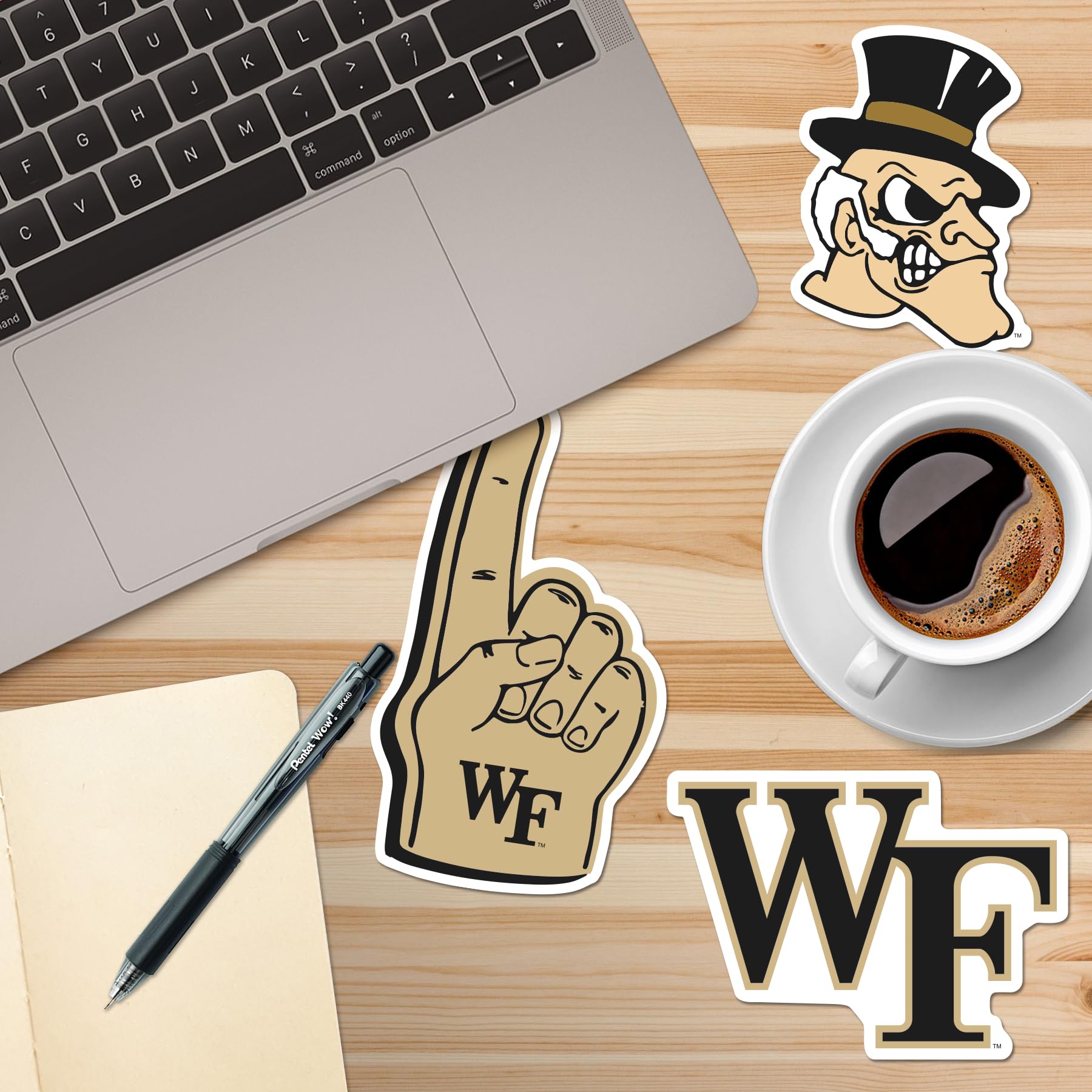 Wake Forest University 9Ct Vinyl Large Deluxe Stickers Variety Pack   Laptop, Water Bottle, Scrapbooking, Tablet, Skateboard, In