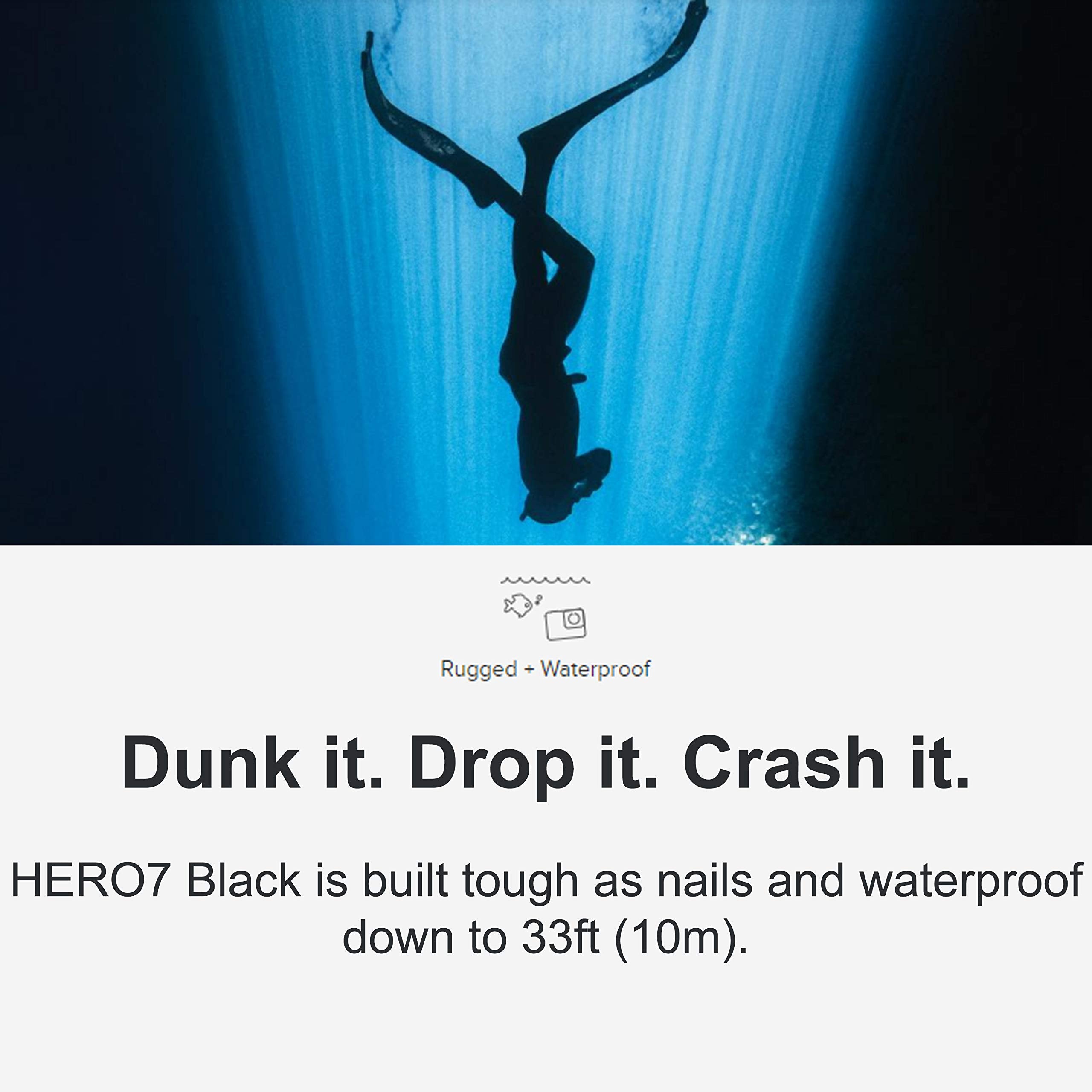 Gopro Hero7 Black   E Commerce Packaging   Waterproof Digital Action Camera With Touch Screen 4K Hd Video 12Mp Photos Live Strea