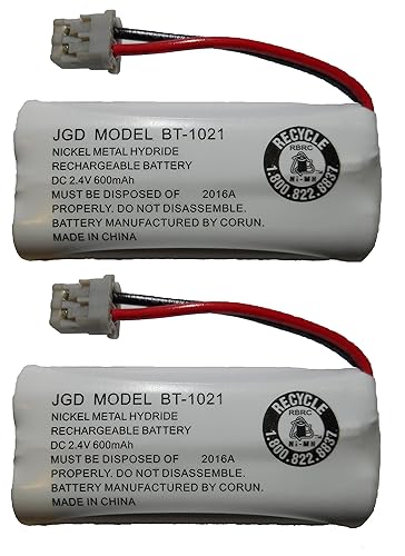 Justgreatdealz High Capacity Rechargeable Replacement Battery Bt 1021 Bbtg0798001 For Uniden Cordless Handsets (2 Pack)