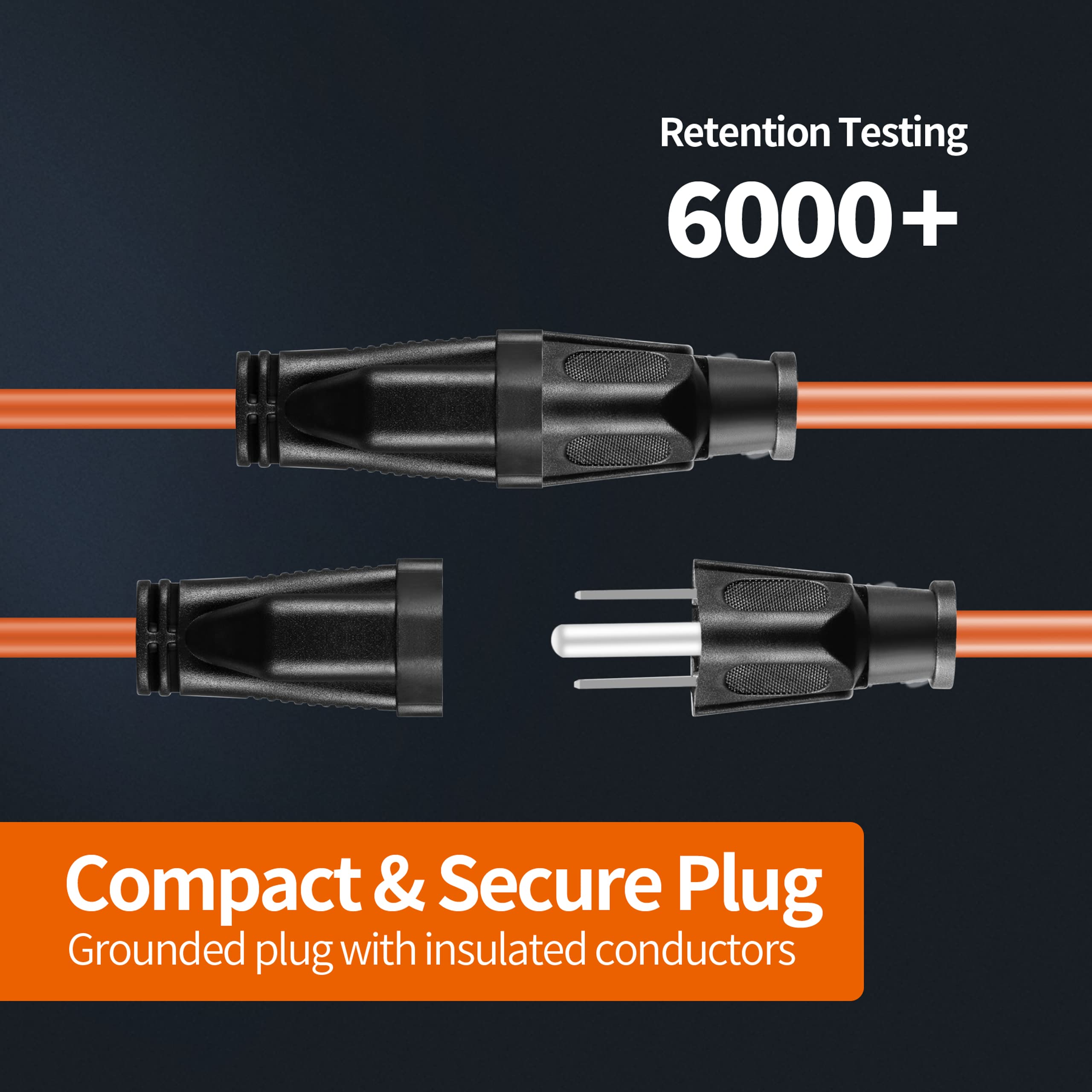 Ktmc 50Ft 16Awg Outdoor Extension Cord, Indoor/Outdoor 50 Foot Sjtw 16/3 Gauge Extension Cable With Durable Weatherproof Pvc Vin