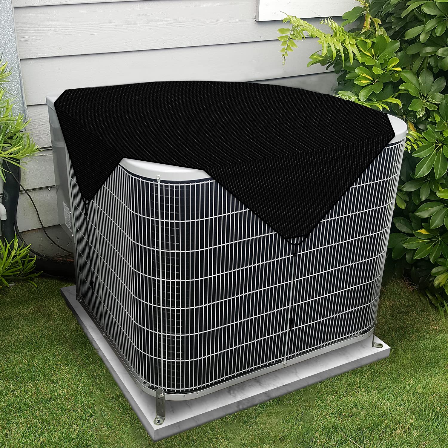 Patio Outdoor Ac Unit Cover Outside For Winter Air Conditioner Compressor Top Cover Keep Debris Leaves Out With Bungee Cords 32'