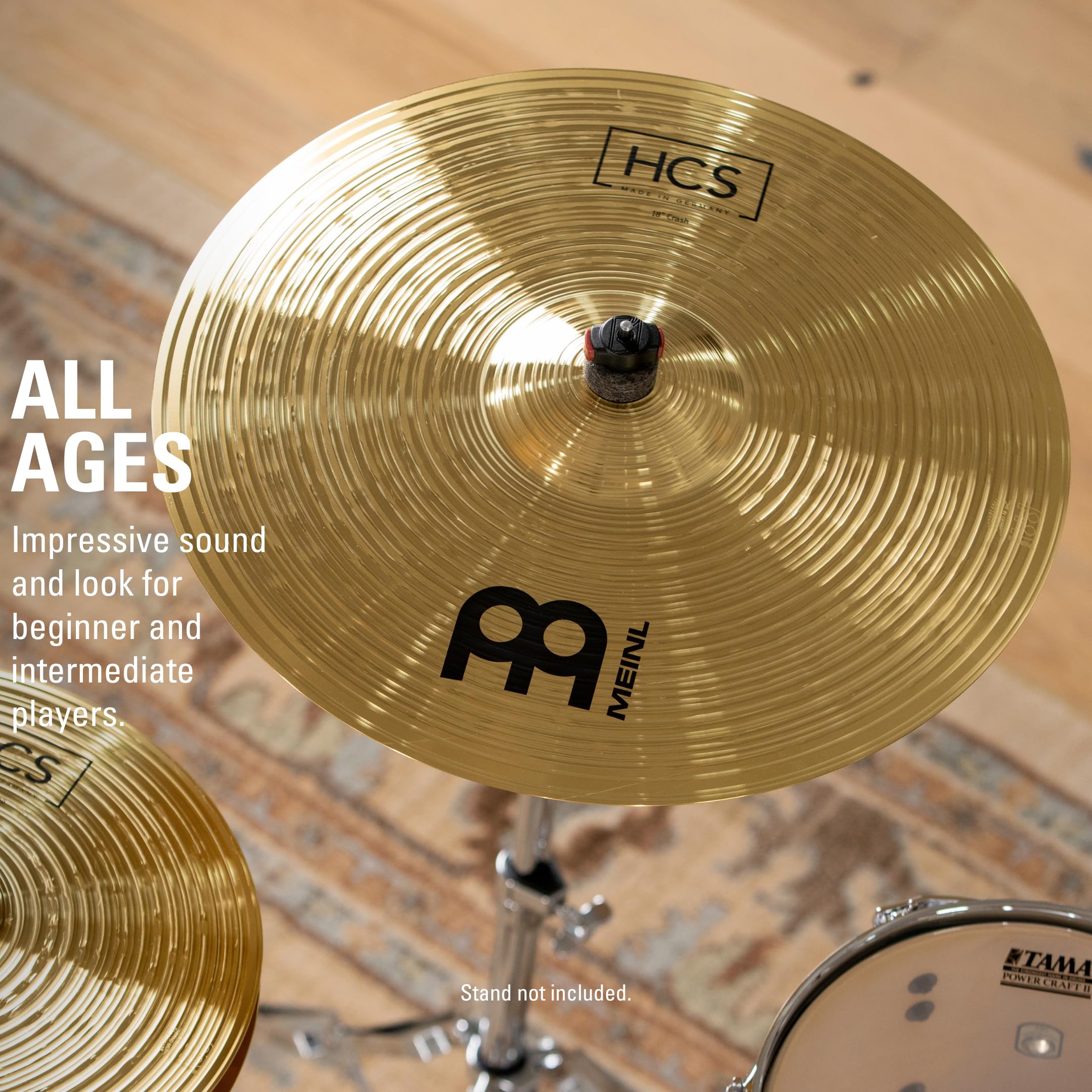 Meinl 18    Crash Cymbal   Hcs Traditional Finish Brass For Drum Set, Made In Germany, 2 Year Warranty (Hcs18C)