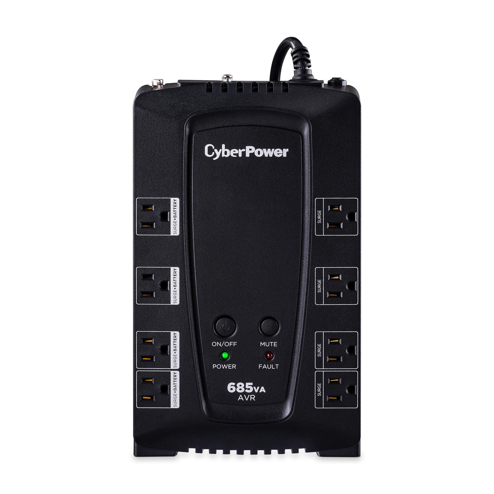 Cyberpower Cp685Avrg Avr Ups System, 685Va/390W, 8 Outlets, Compact