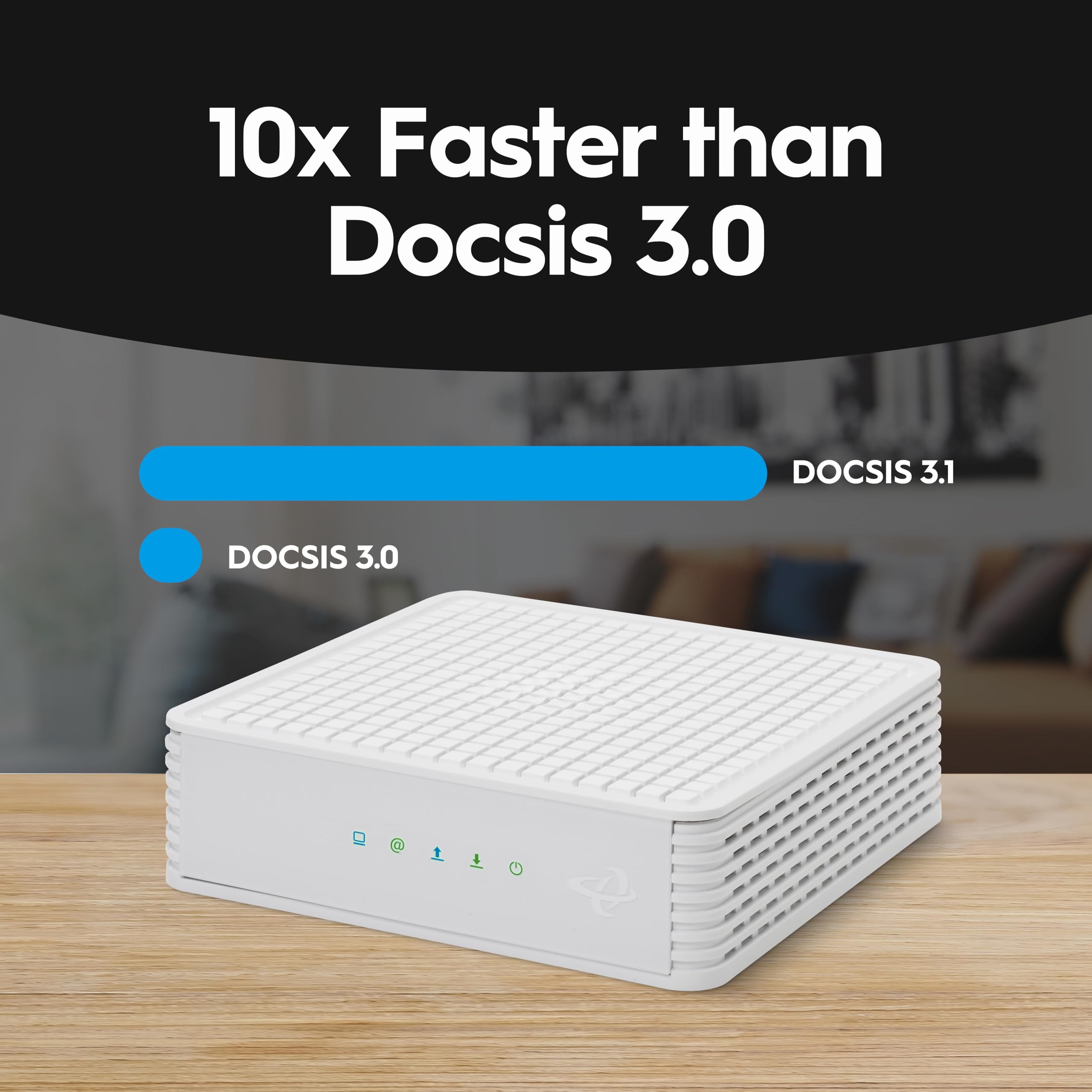 Hitron Coda Docsis 3.1 Modem | 1 Gbps Max Internet Speeds | Certified With Comcast Xfinity, Charter Spectrum, Cox & More | 10X Faster Than Docsis 3.0 | 1 Gbps Ethernet Cable Modem Only