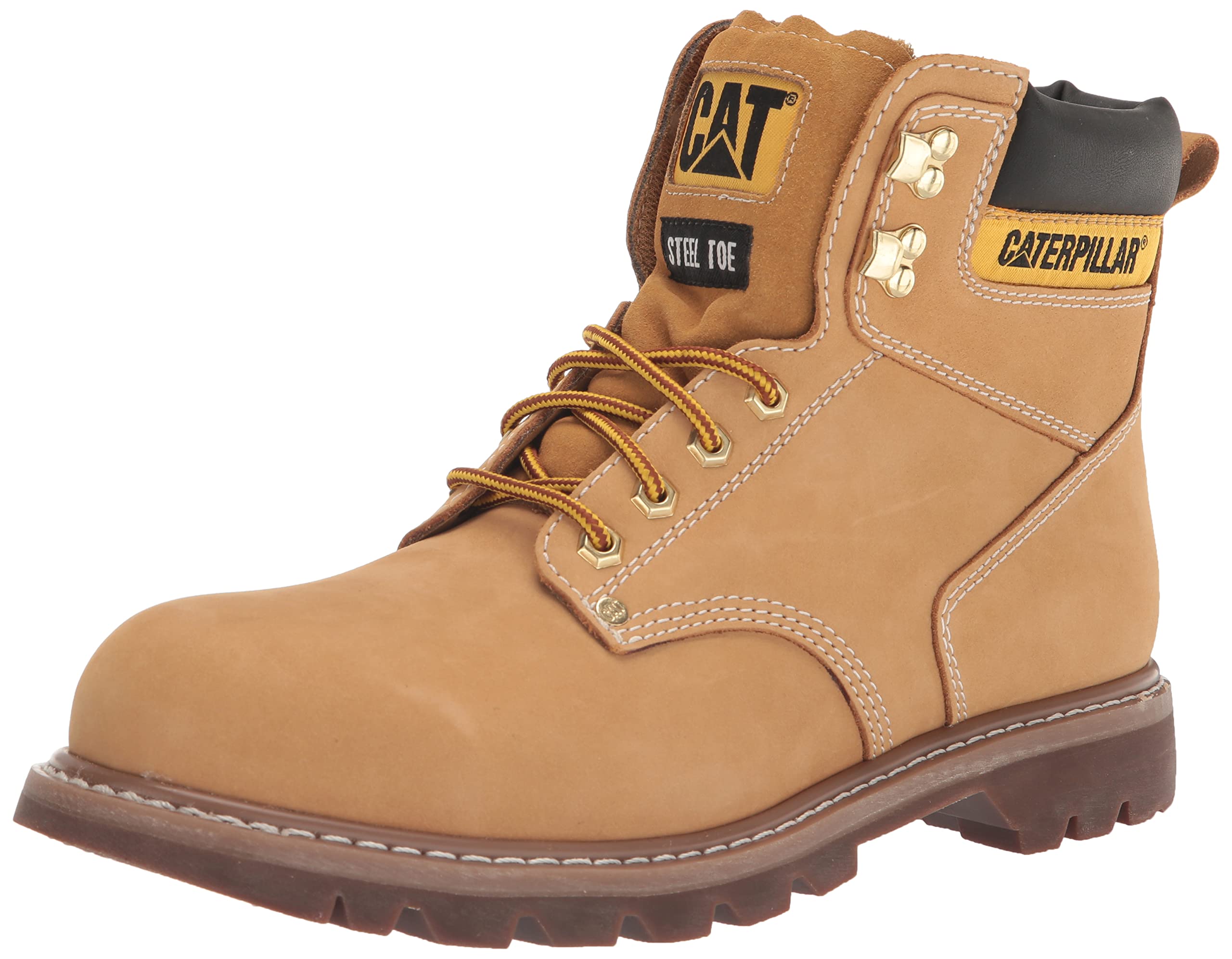 Cat Footwear Mens Second Shift Steel Toe Work Boot, Honey, 85 Wide