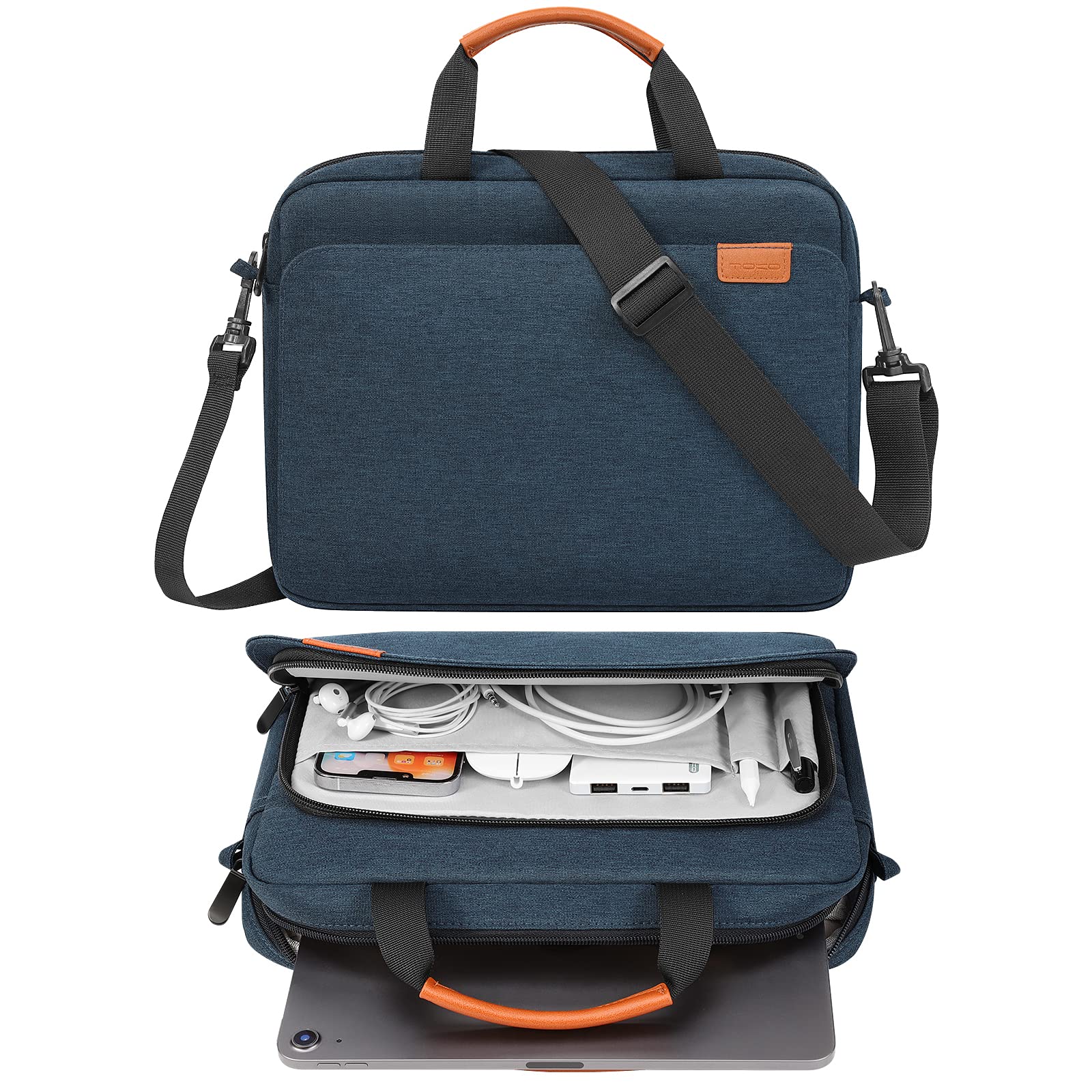 MoKo 9 11 Inch Tablet Sleeve Case, Protective Handle Shoulder Bag Fits iPad Air 5/4th 10.9, iPad 10th Gen. 10.9, iPad Pro 11, iPad 9/8/7th 10.2, Tab S8/S9 11', Surface Go 2/3 10.5, Indigo