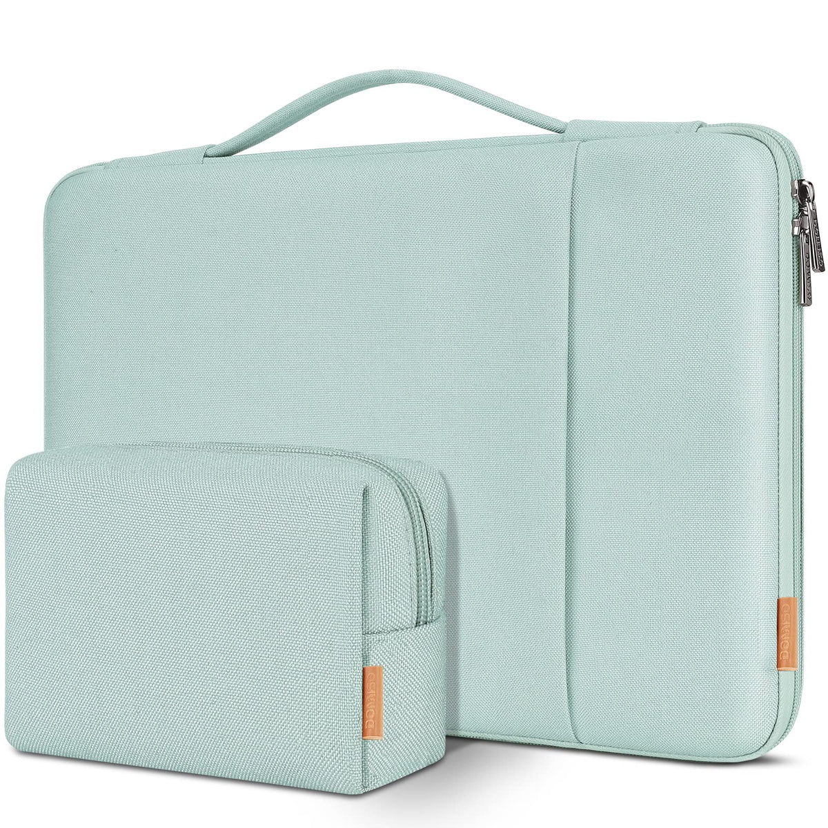 DOMISO 15.6 inch Laptop Sleeve Case Water Resistant Shockproof Protective Computer Bag for 15.6' Notebook/Lenovo IdeaPad ThinkPad/Dell XPS 15/HP Pavilion 15 Envy 15/Asus with Accesory Bag, Mint Green