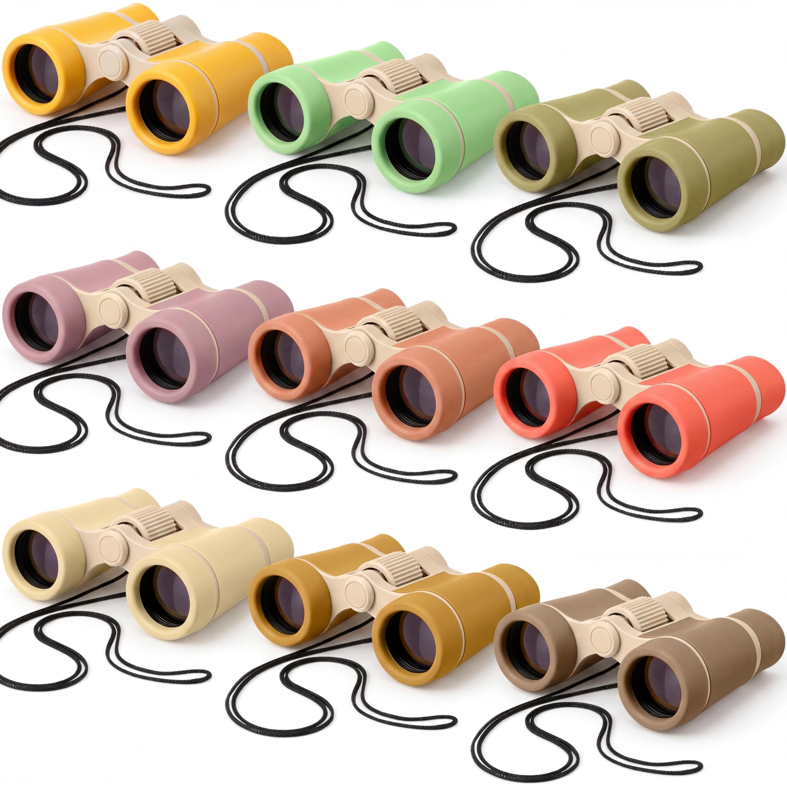 Yunsailing 9 Pack Kids Binoculars, Shockproof Compact Binoculars for Kids, Folding Outdoor Explorer Toy for Bird Watching, Camp,