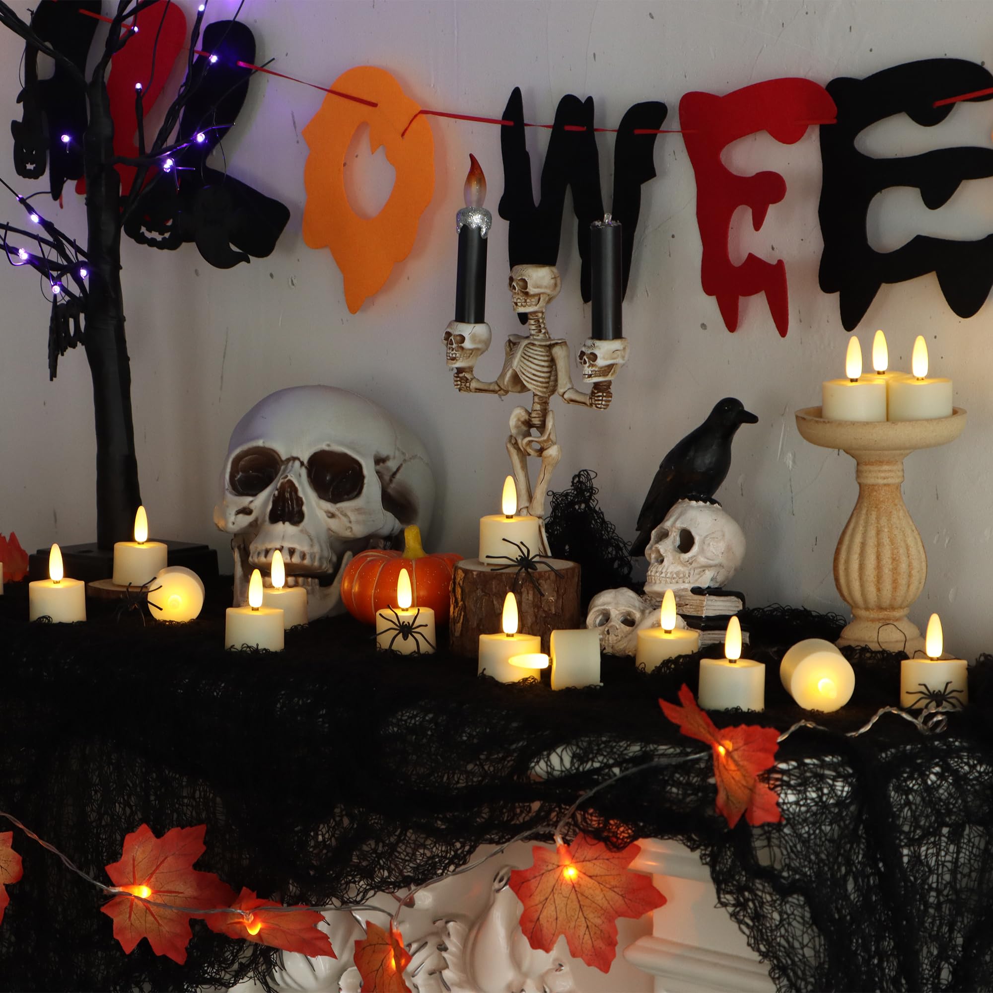 12 Pcs Rechargeable Flameless Tea Lights Candles Flickering With Remote Timer And 2 Usb Charging Cables, 3D Wick Battery Operate