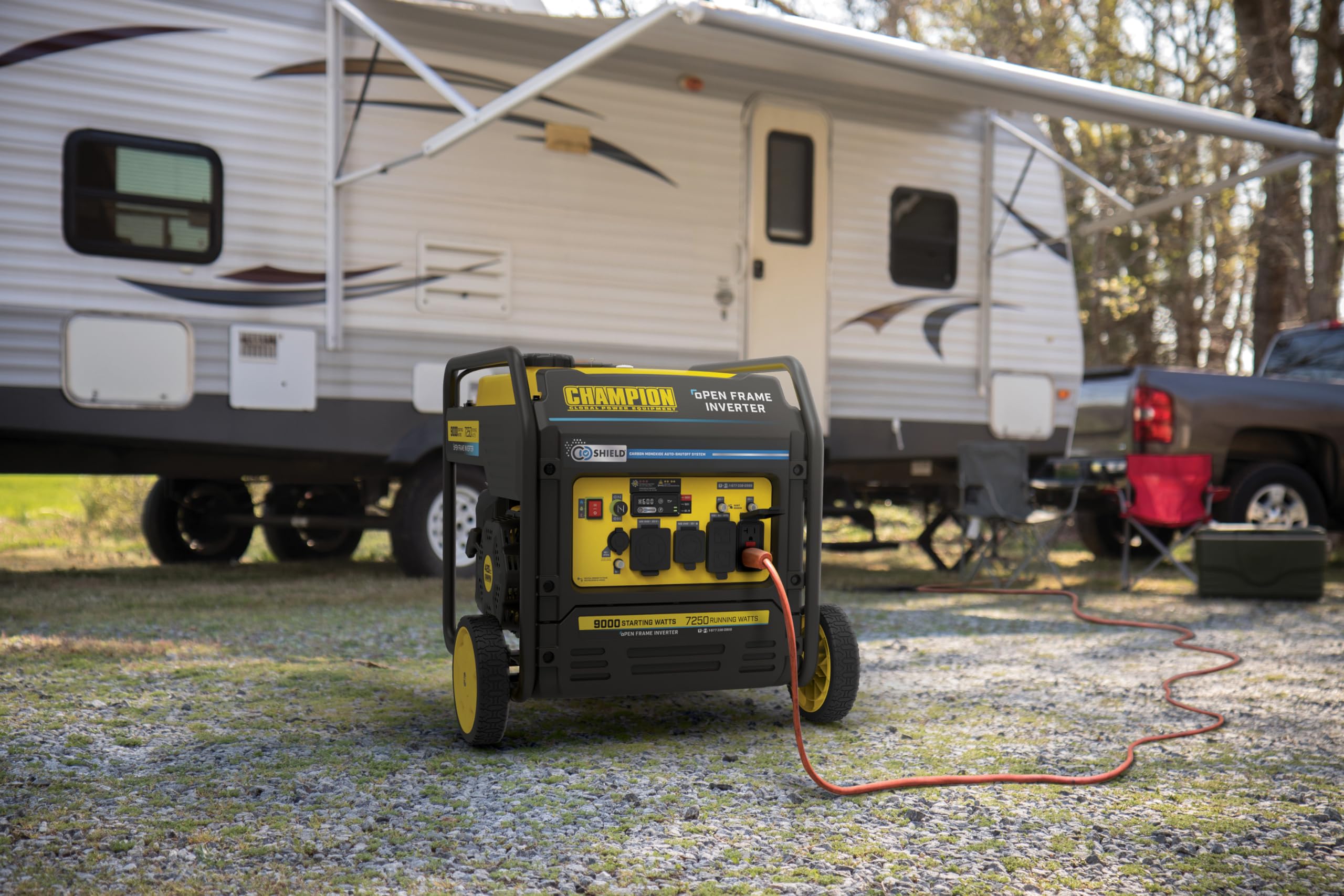 Champion Power Equipment 9000 Watt Electric Start Home Backup Portable Open Frame Inverter Generator With Quiet Technology And C