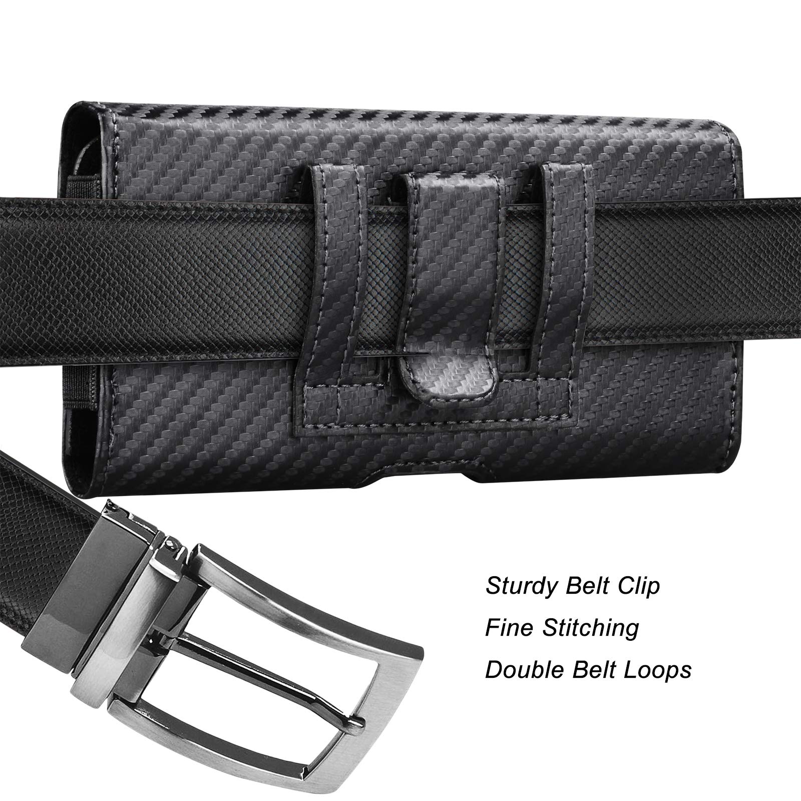 Tiflook Large Phone Holster For Motorola Moto G Stylus 5G G Power G Pure G Play One 5G Ace Edge 2022 Pu Leather Belt Case With B