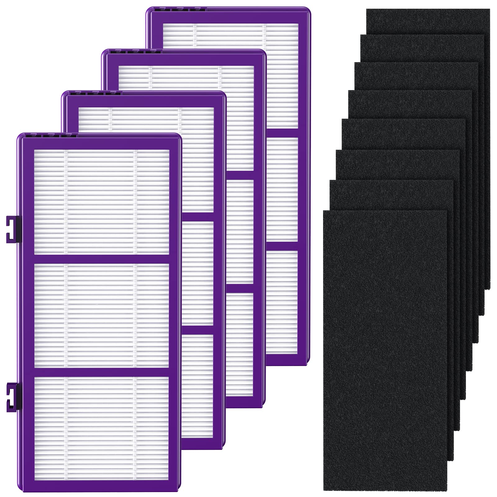 Hapf300Ap Performance Plus Replacement Filter For Holmes Aer1 Hapf300Ap U4 Air Cleaner, 4 True Hepa+ 8 Carbon Pre Filters