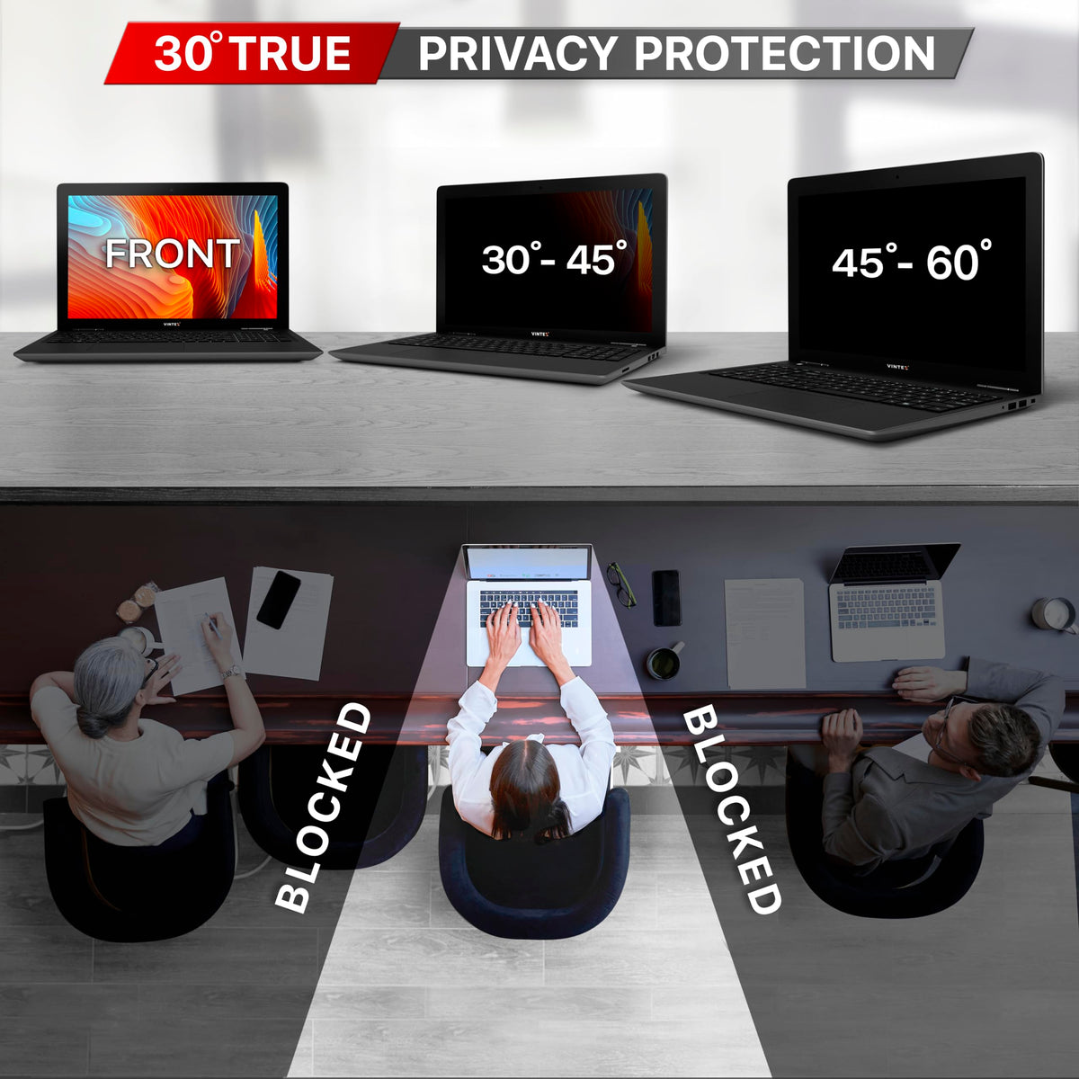 15.6 Inch 16:9 Computer Privacy Screen Filter for Widescreen Monitor ...