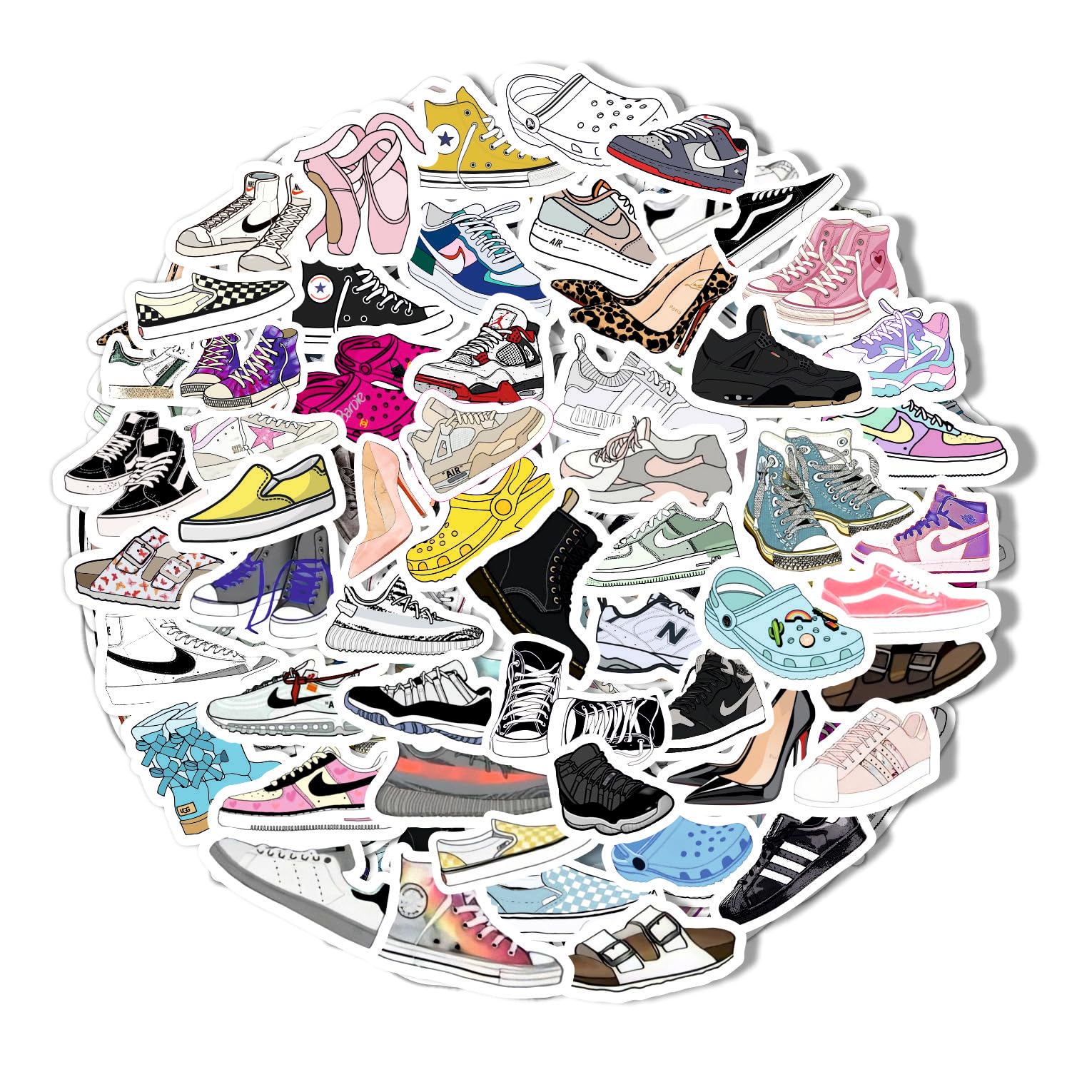 Shoe Stickers For Water Bottle And Laptop   Shoe Party Favors & Decorations, Waterproof Vinyl Decals, Fashion And Footwear Stick