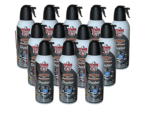 Falcon Dust Off Professional Electronics Compressed Air Duster, 12 Oz (12 Pack)