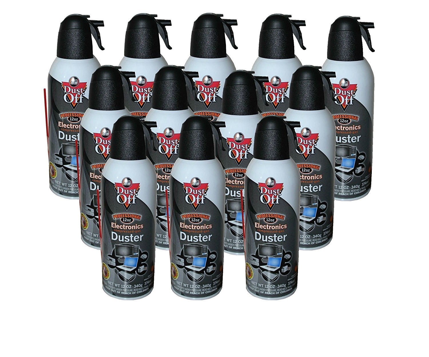 Falcon Dust Off Professional Electronics Compressed Air Duster, 12 Oz (12 Pack)