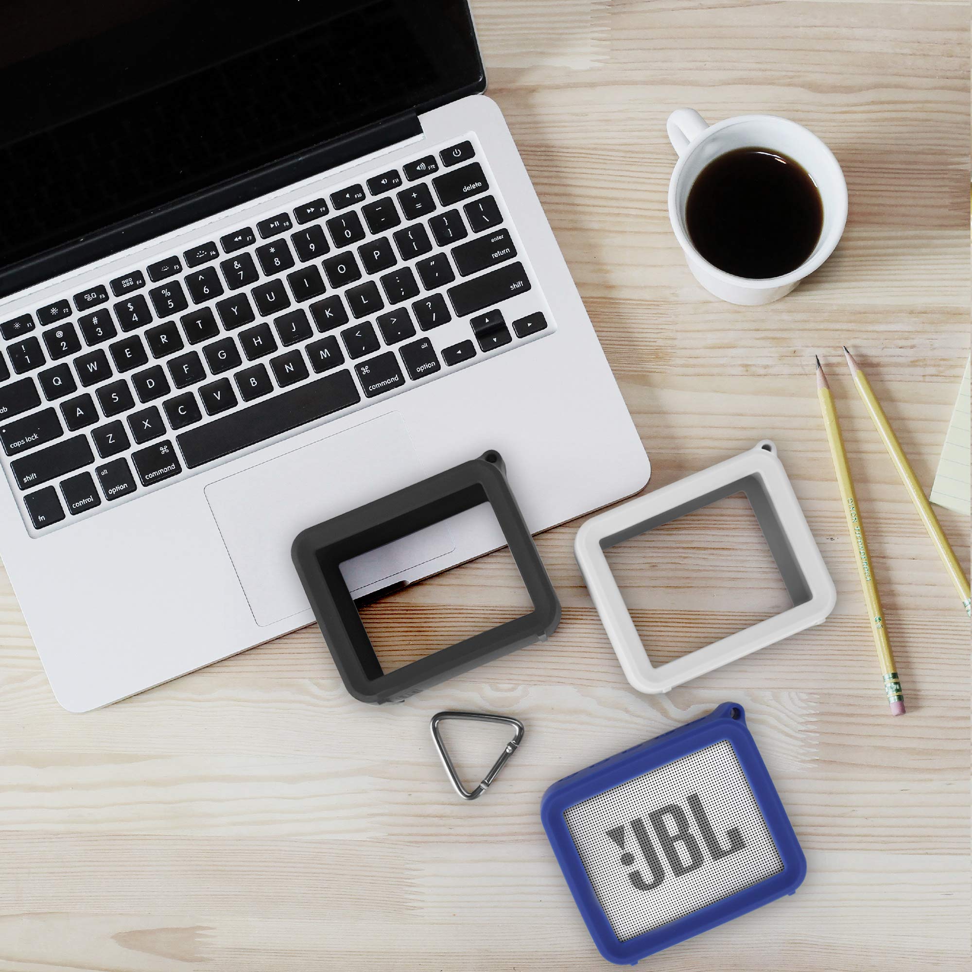 Txesign Travel Protective Silicone Stand Up Carrying Case Compatible With Jbl Go 2 Portable Bluetooth Waterproof Speaker (Black)