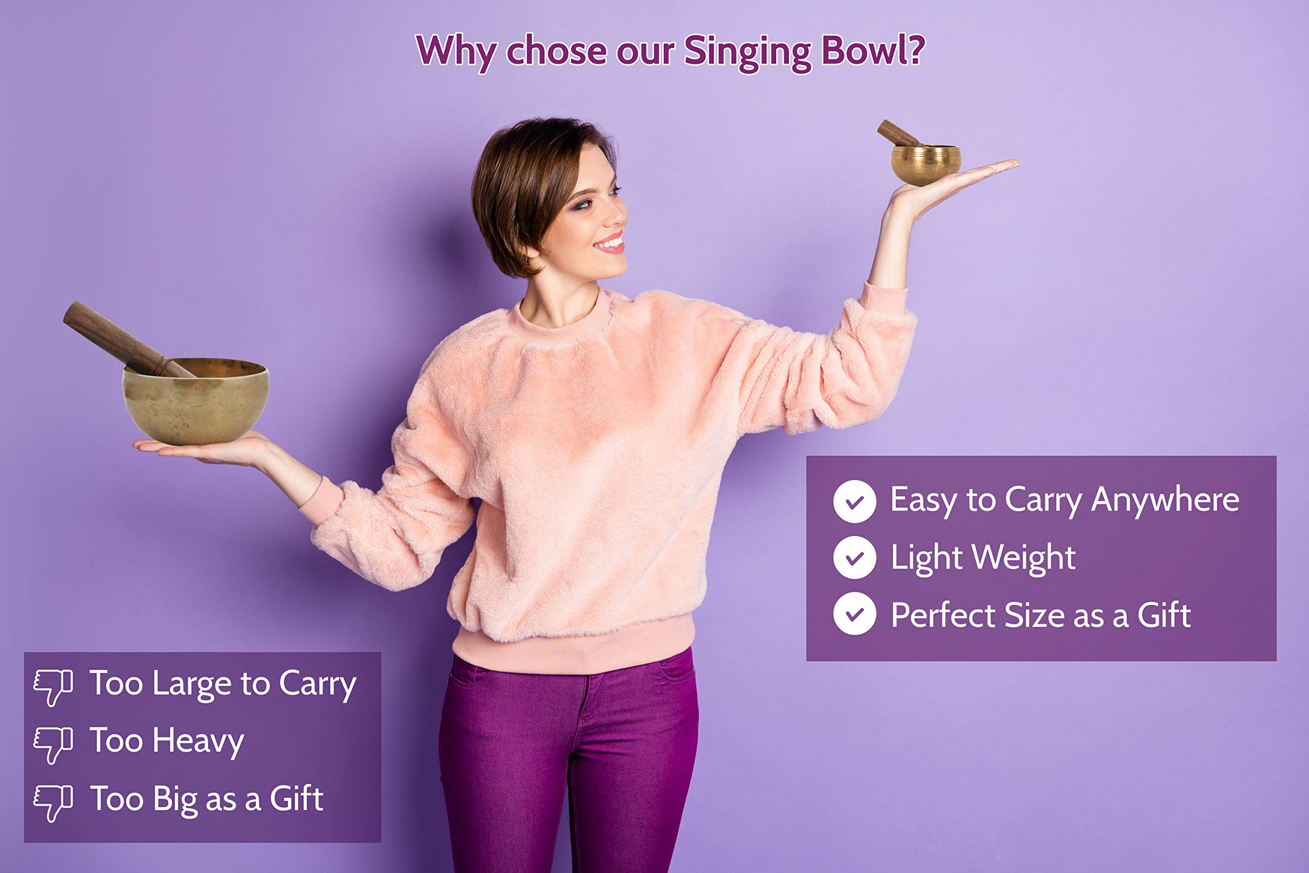 Tibetan Singing Bowl Set   Easy To Play For Beginners   Authentic Handcrafted Mindfulness Meditation Holistic Sound Bowl 7 Chakr