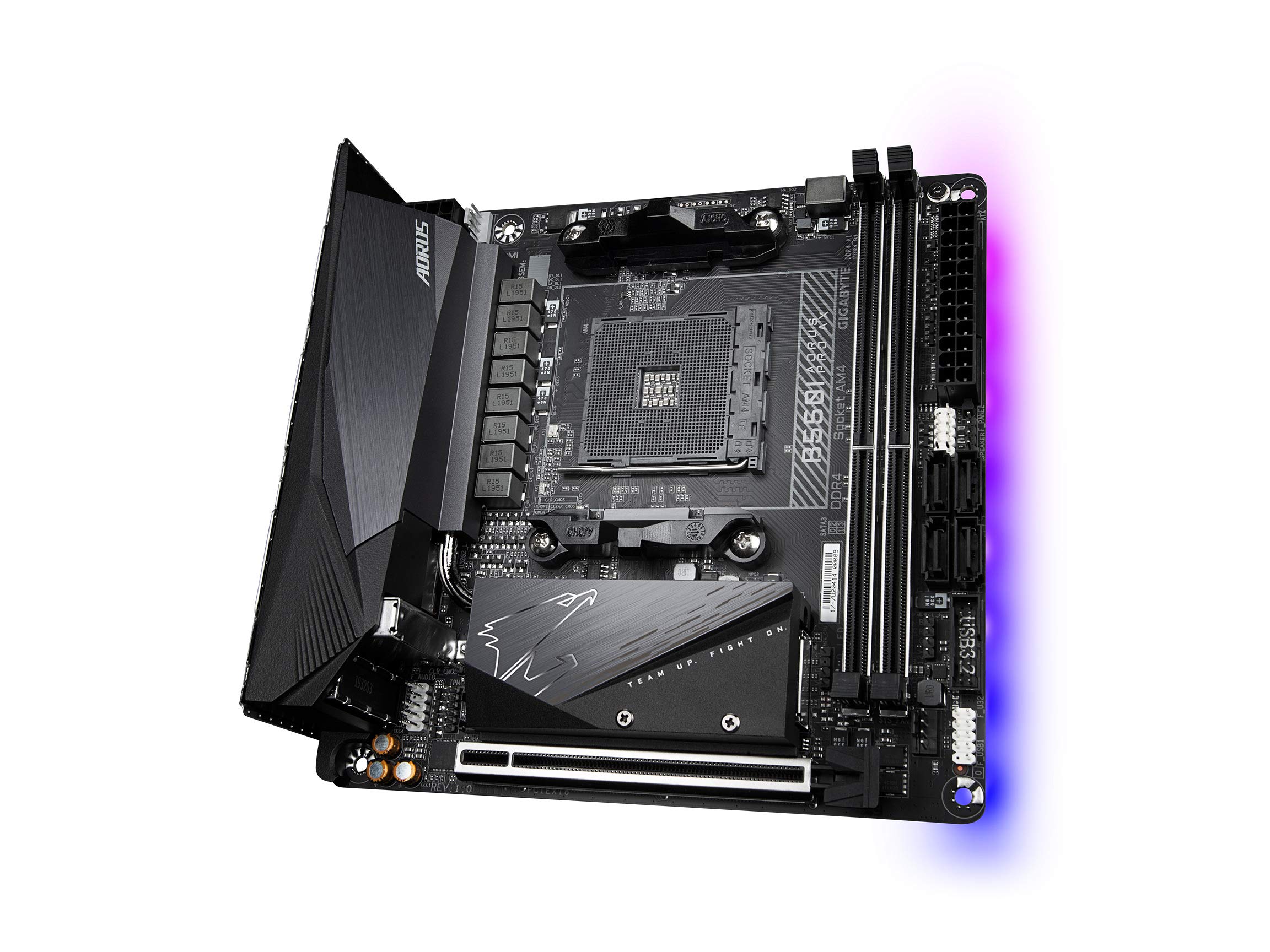 Gigabyte B550I Aorus Pro Ax (Am4 Amd/B550/Mini Itx/Dual M.2/Sata 6Gb/S/Usb 3.2 Gen 1/Wifi 6/2.5 Gbe Lan/Pcie4.0/Realtek Alc1220