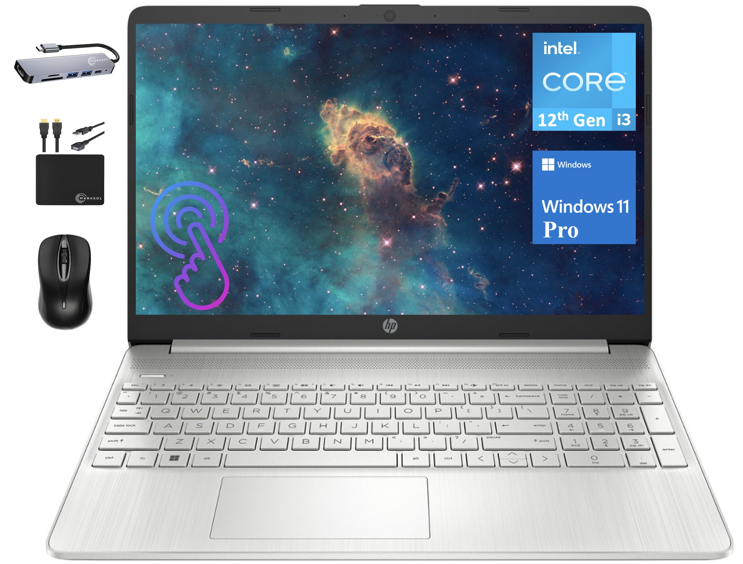 Hp Flagship 15.6'' Touchscreen Laptop, 6-Core Intel I3-1215U Up To 4.4Ghz, 8Gb Ram, 512Gb Ssd, Uhd Graphics, Webcam, Hdmi, Wifi,