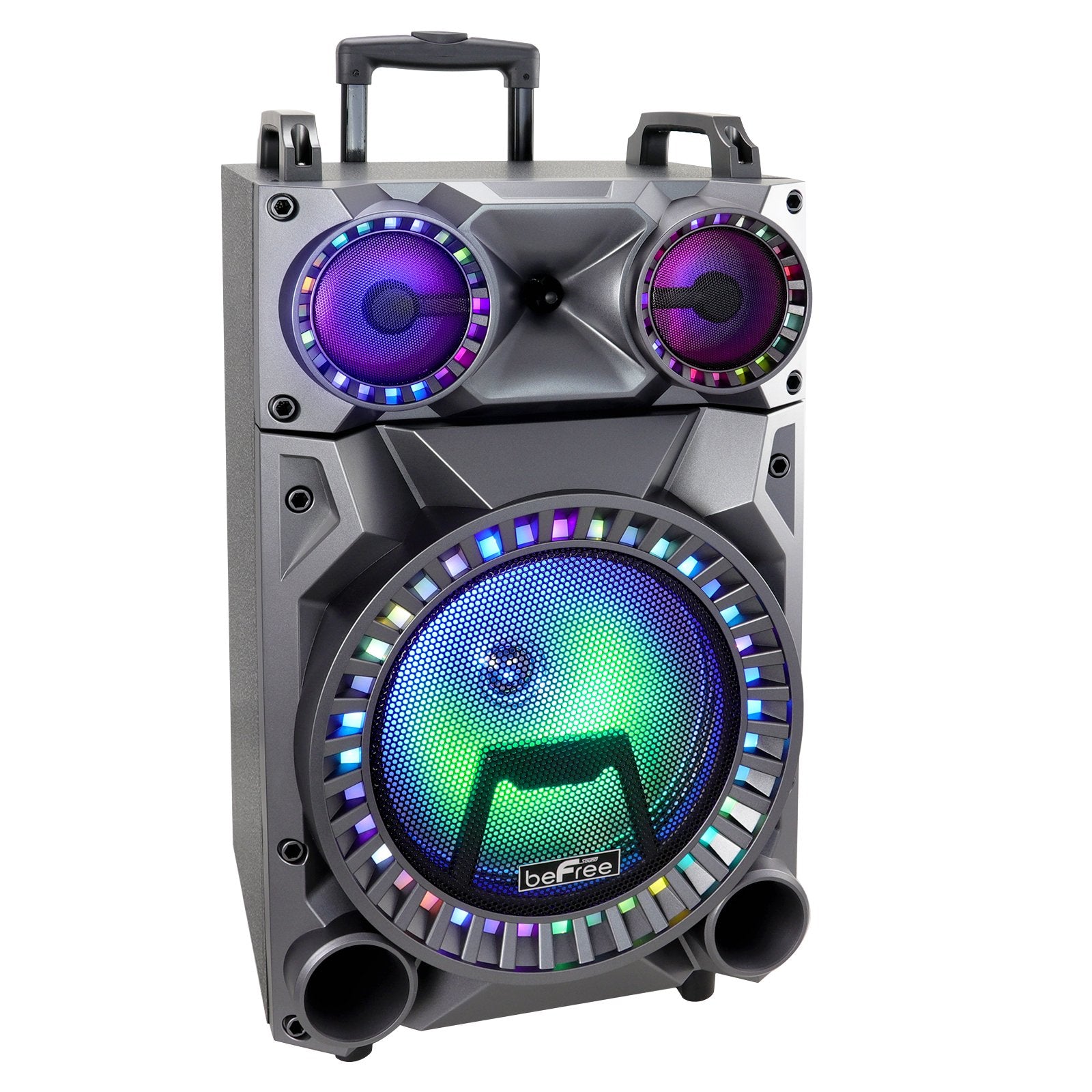 Befree Sound Rechargeable 12 Inch Bluetooth Portable Party Speaker With Party Lights Fm Radio And Usbtf Inputs