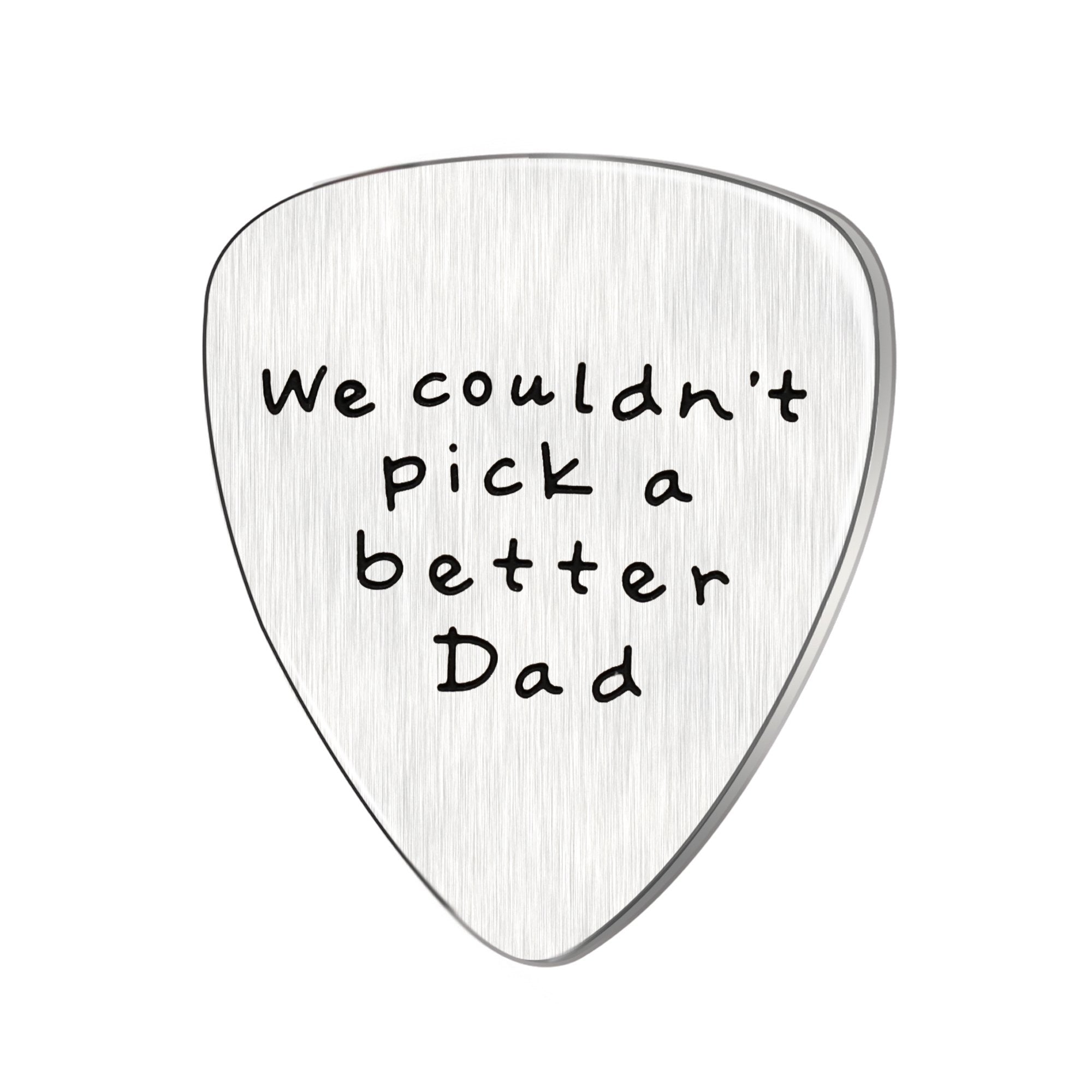 Lauhonmin Mens I CouldnT Pick A Better Dad Guitar Pick Custom Gift For Daddy Papa Stainless Steel