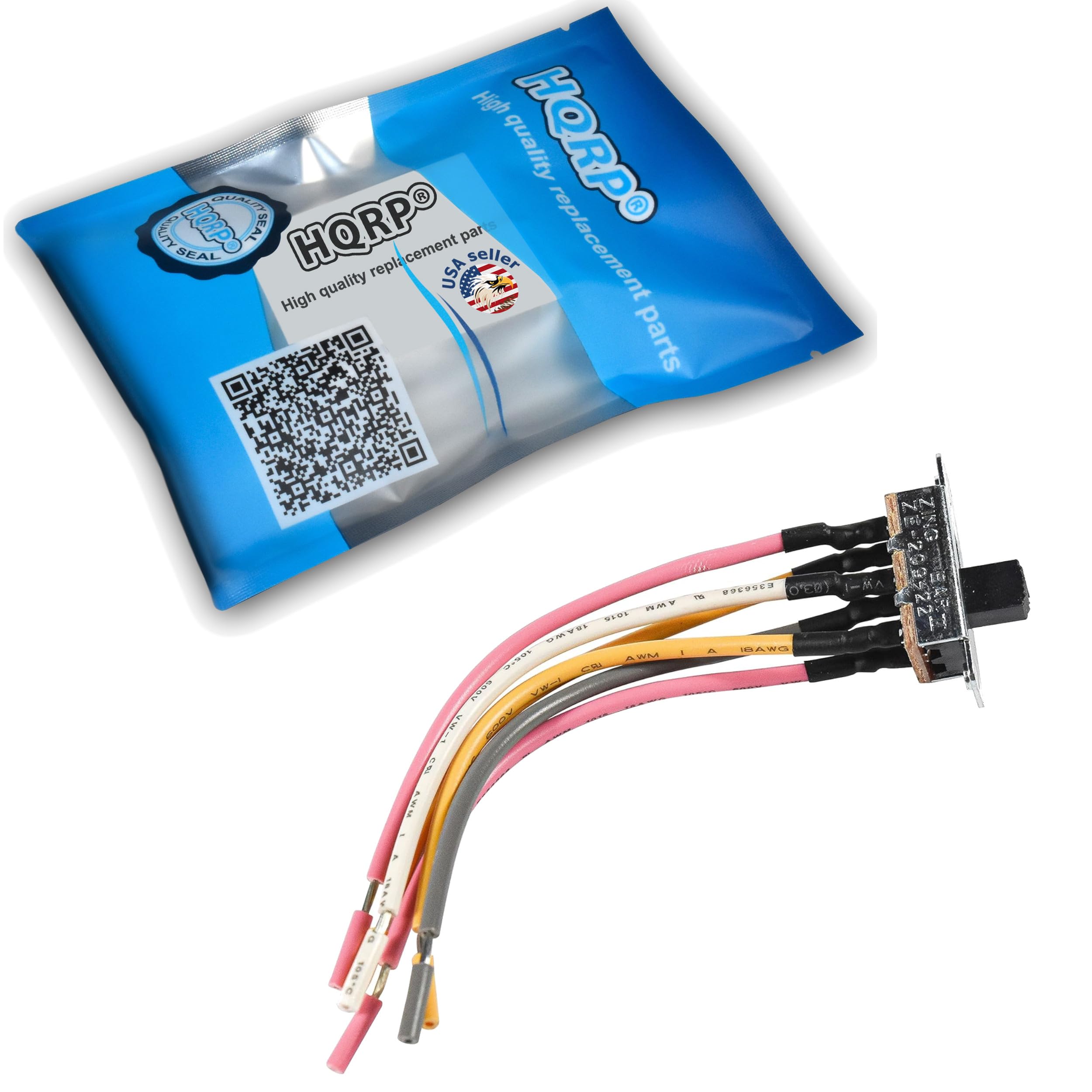 Hqrp 6 Pin Slide Reverse Switch Compatible With Hunter, Hampton Bay, Harbor Breeze, Westinghouse Ceiling Fan, Ul Listed