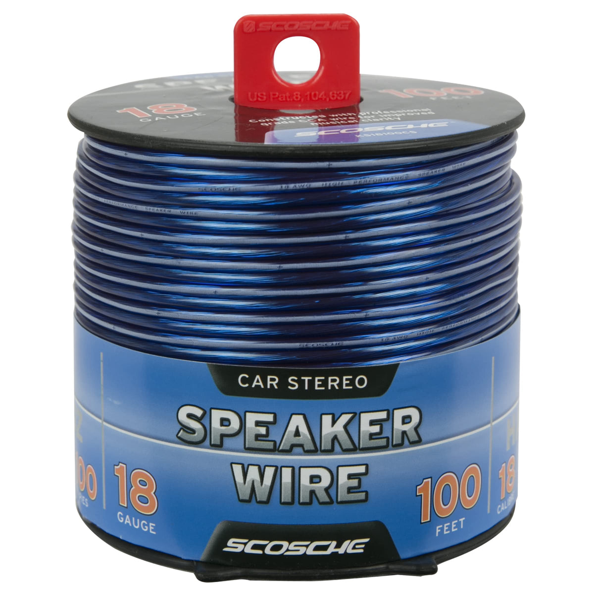 Scosche Ks18100Cs 18 Gauge Cca Car Stereo Speaker Wire   18 Awg Audio Cable For Automotive Sound Systems   Copper Clad Aluminium