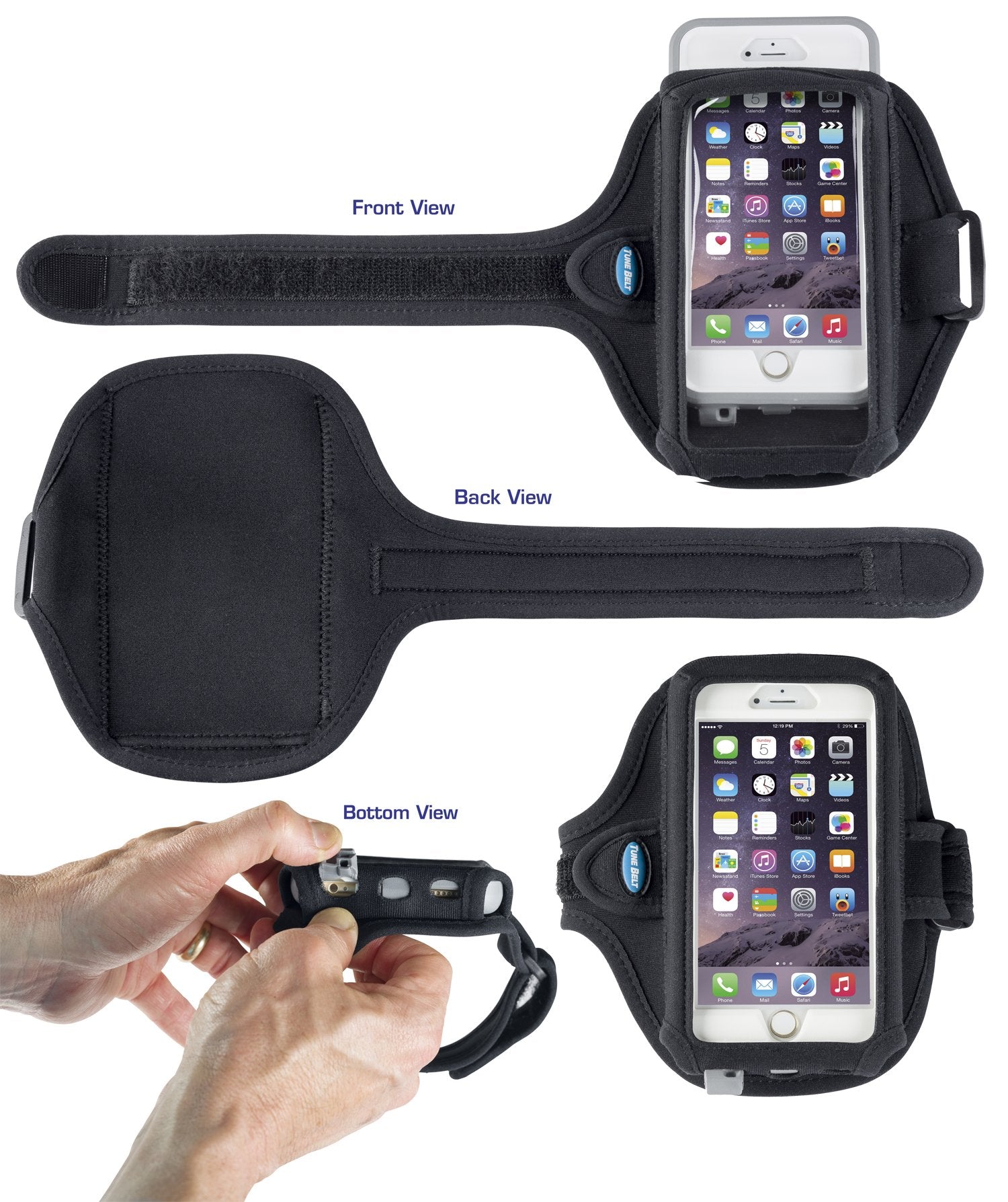Tune Belt Ab92 Cell Phone Running Armband Holder Case For Iphone 15 Pro Max, 14/15 Plus, 11/12/13/14 Pro Max, 11/Xr/Xs Max And G