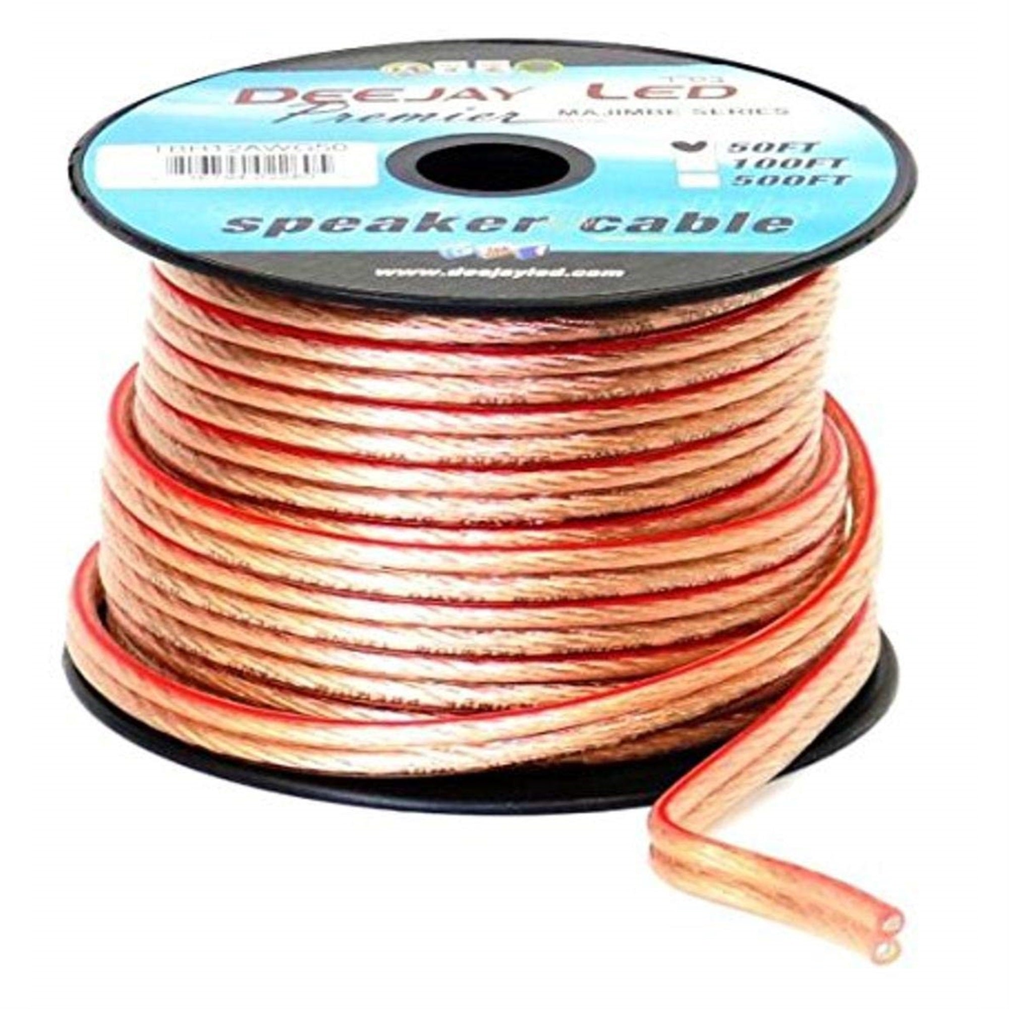 50Foot 2Conductor 12 Gauge Stranded Thick Speaker Hookup Cable
